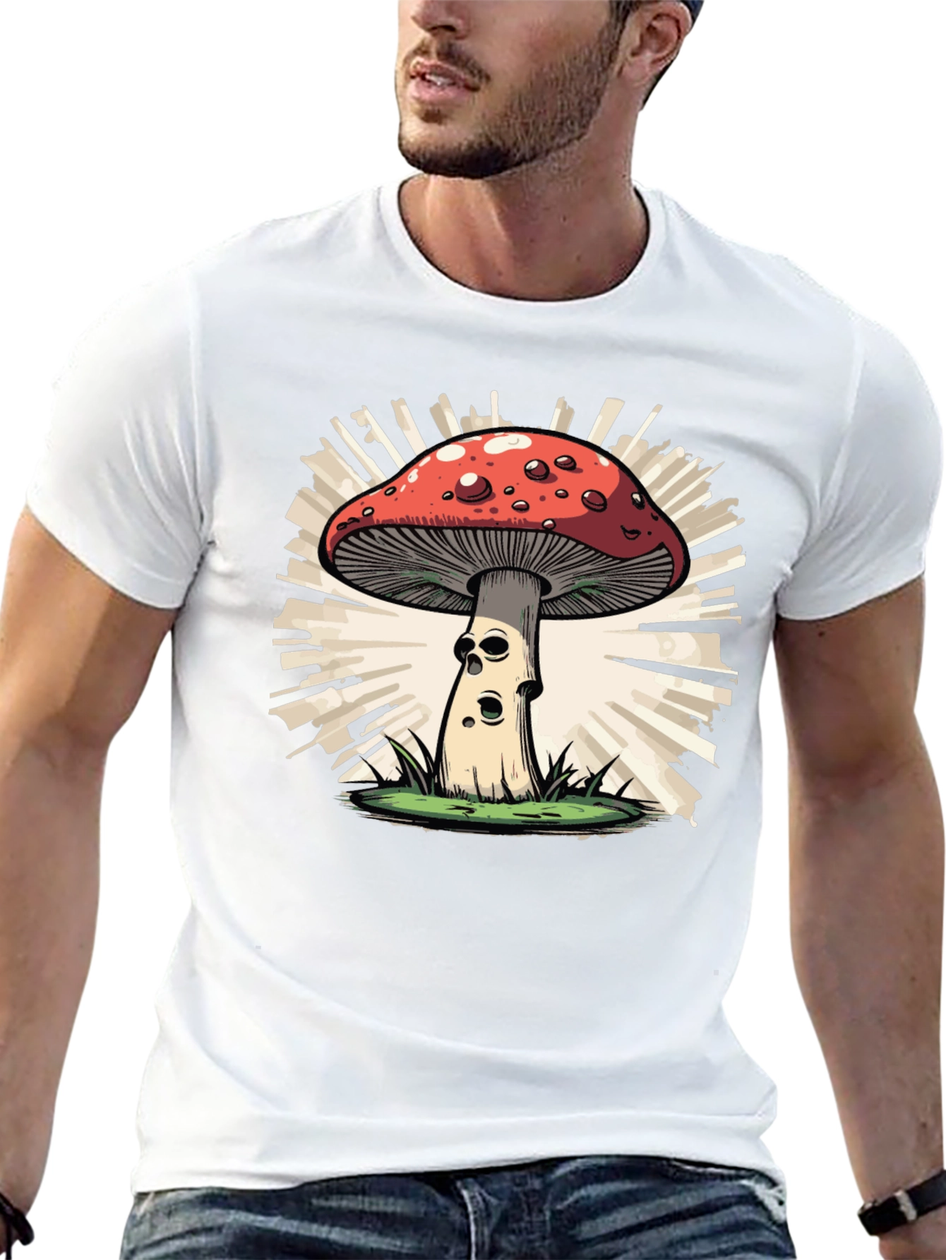 Mushroom Graphic Print Tee