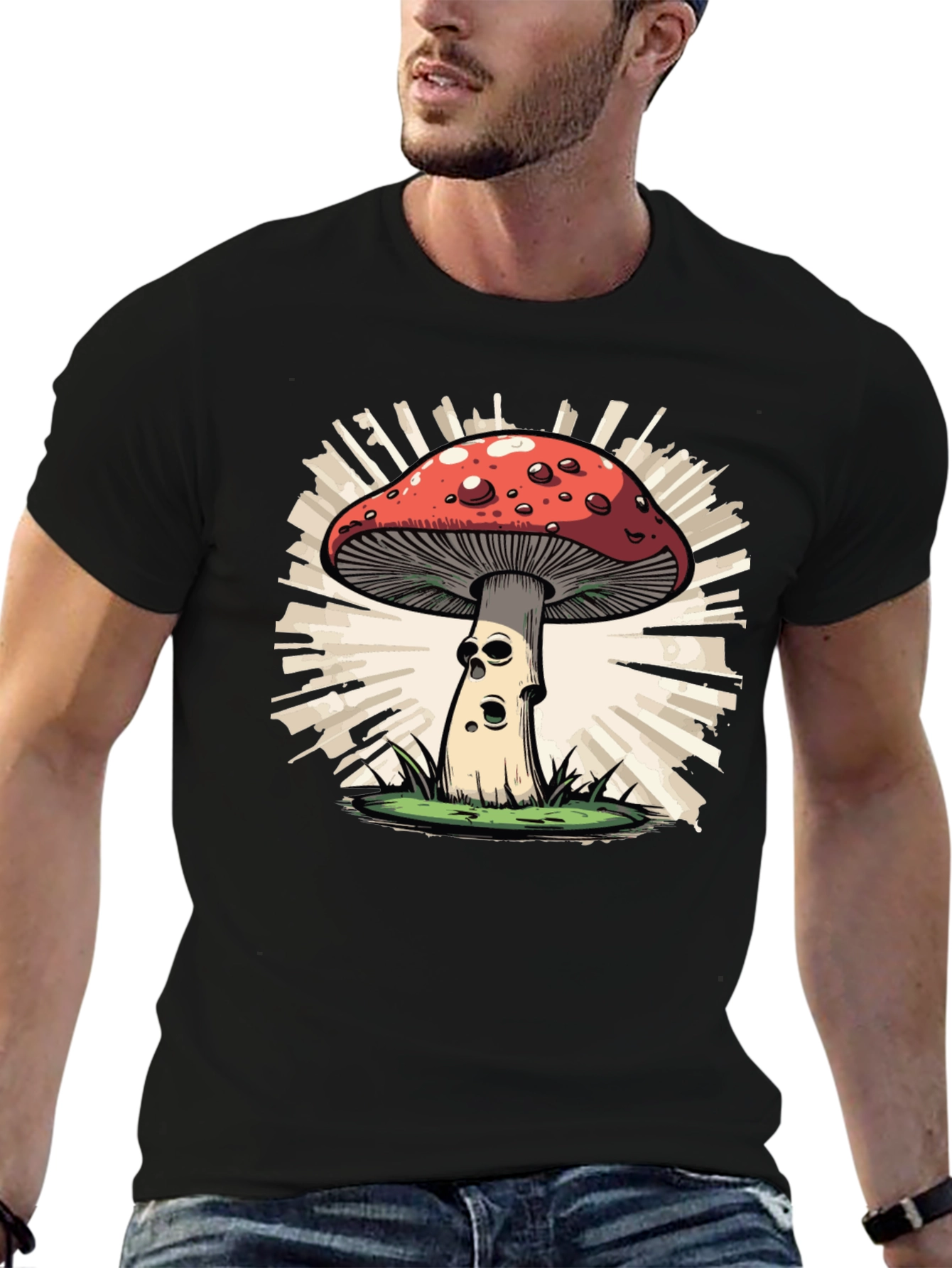 Mushroom Graphic Print Tee