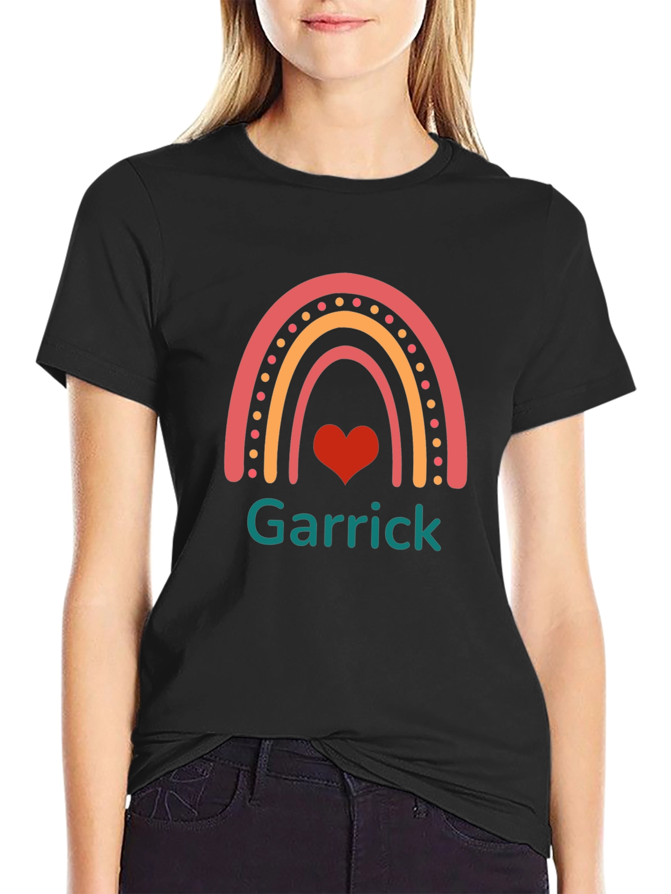 Rainbow Heart Personalized T-Shirt