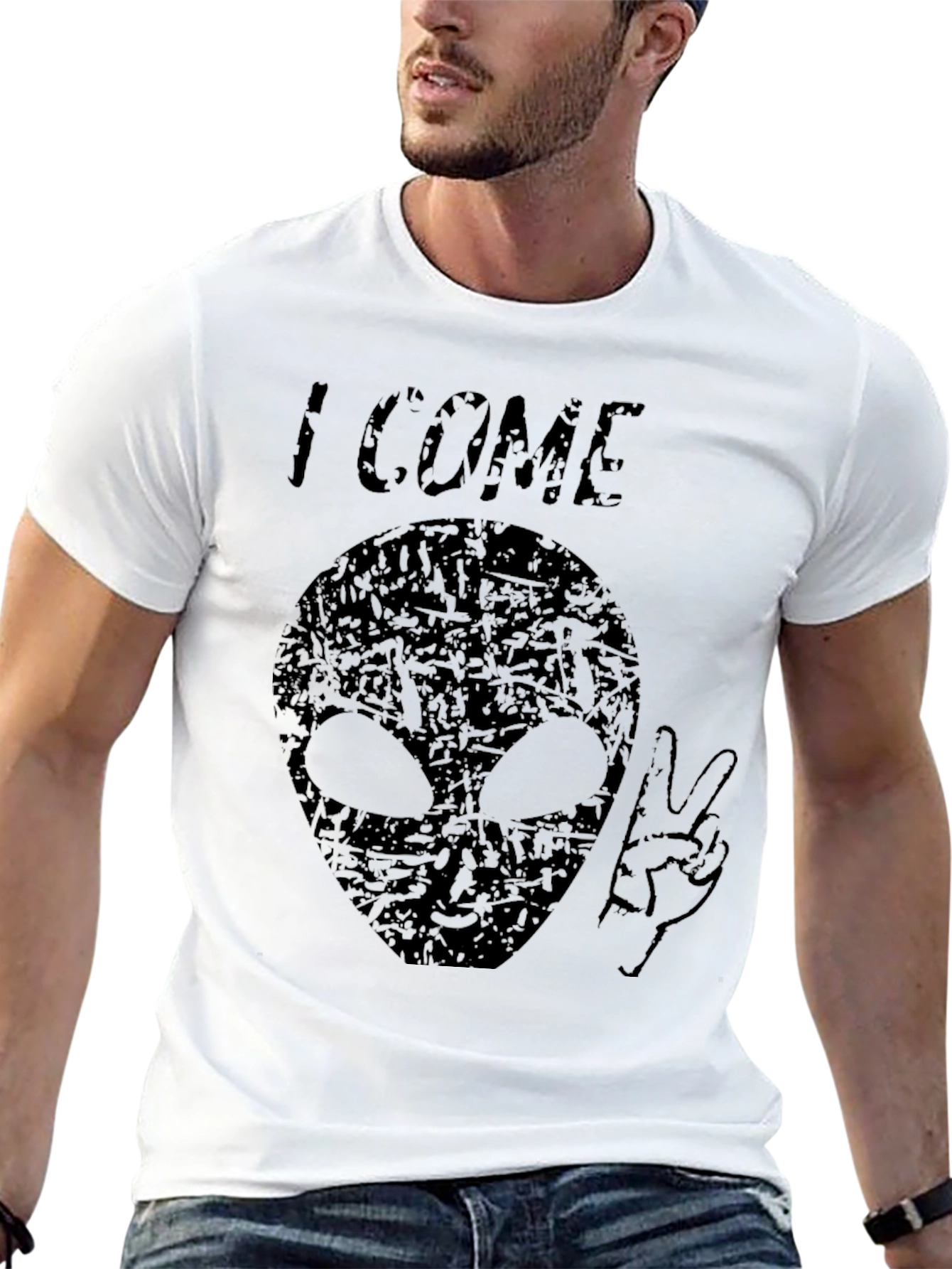 I Come In Peace Alien Graphic T-Shirt