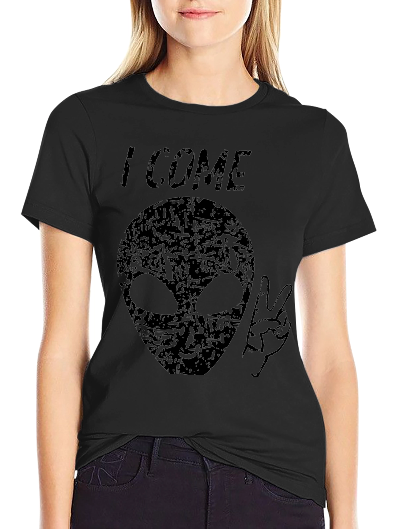 I Come In Peace Alien Graphic T-Shirt