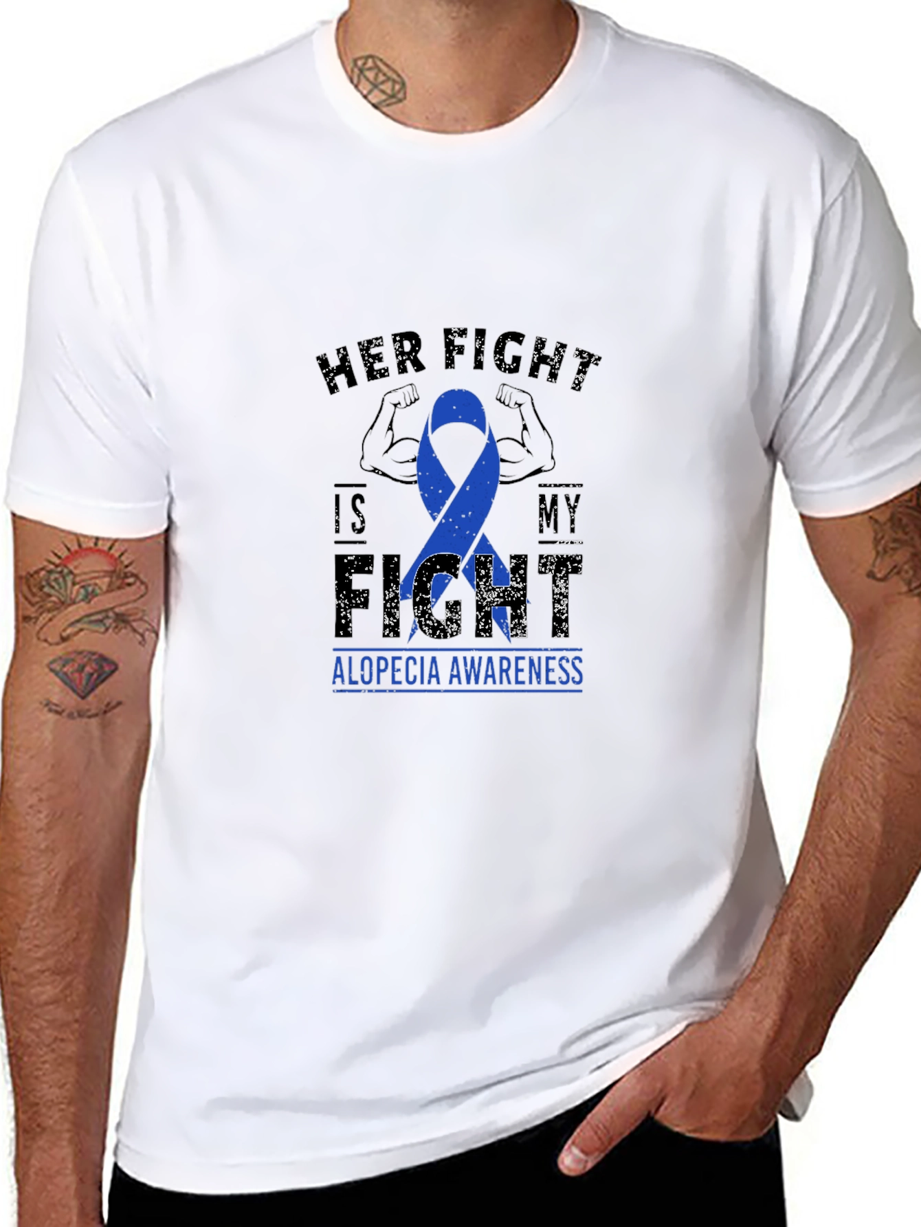 Alopecia Awareness T-Shirt: Her Fight Is My Fight