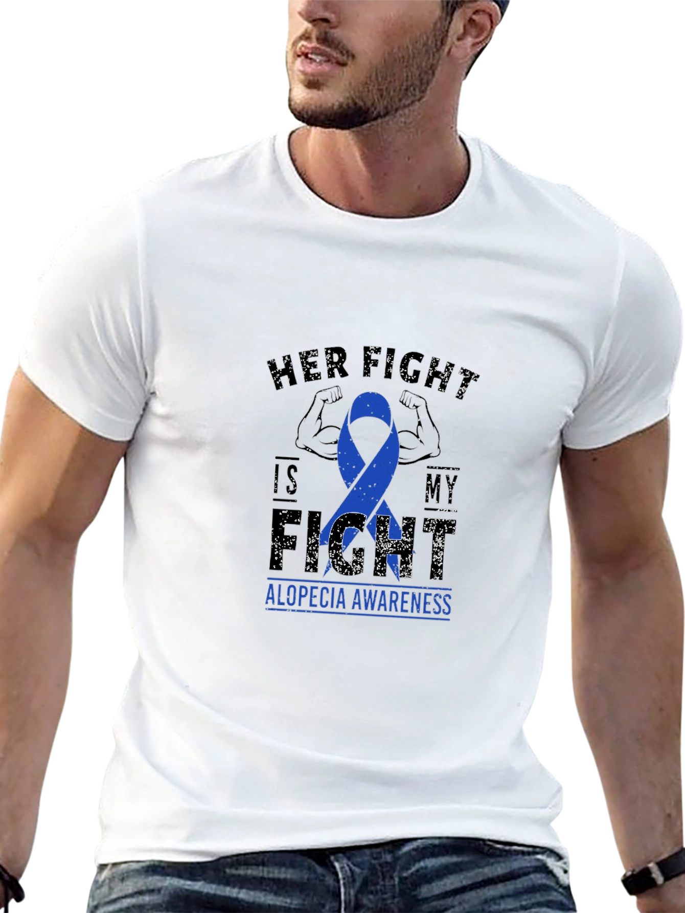 Alopecia Awareness T-Shirt: Her Fight Is My Fight