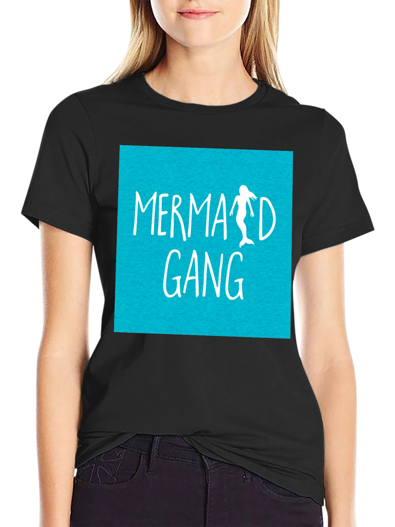 Mermaid Gang Graphic Tee -  Stylish Fun Summer Top