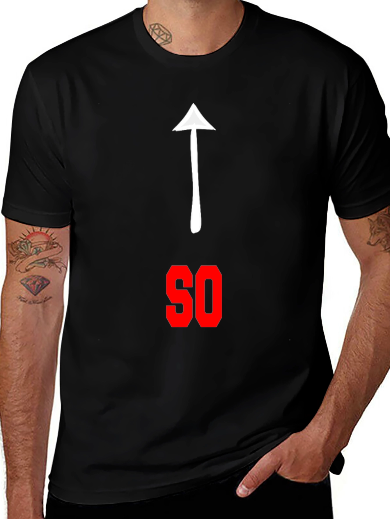 Funny That Way SO Pointing Arrow Graphic Tee