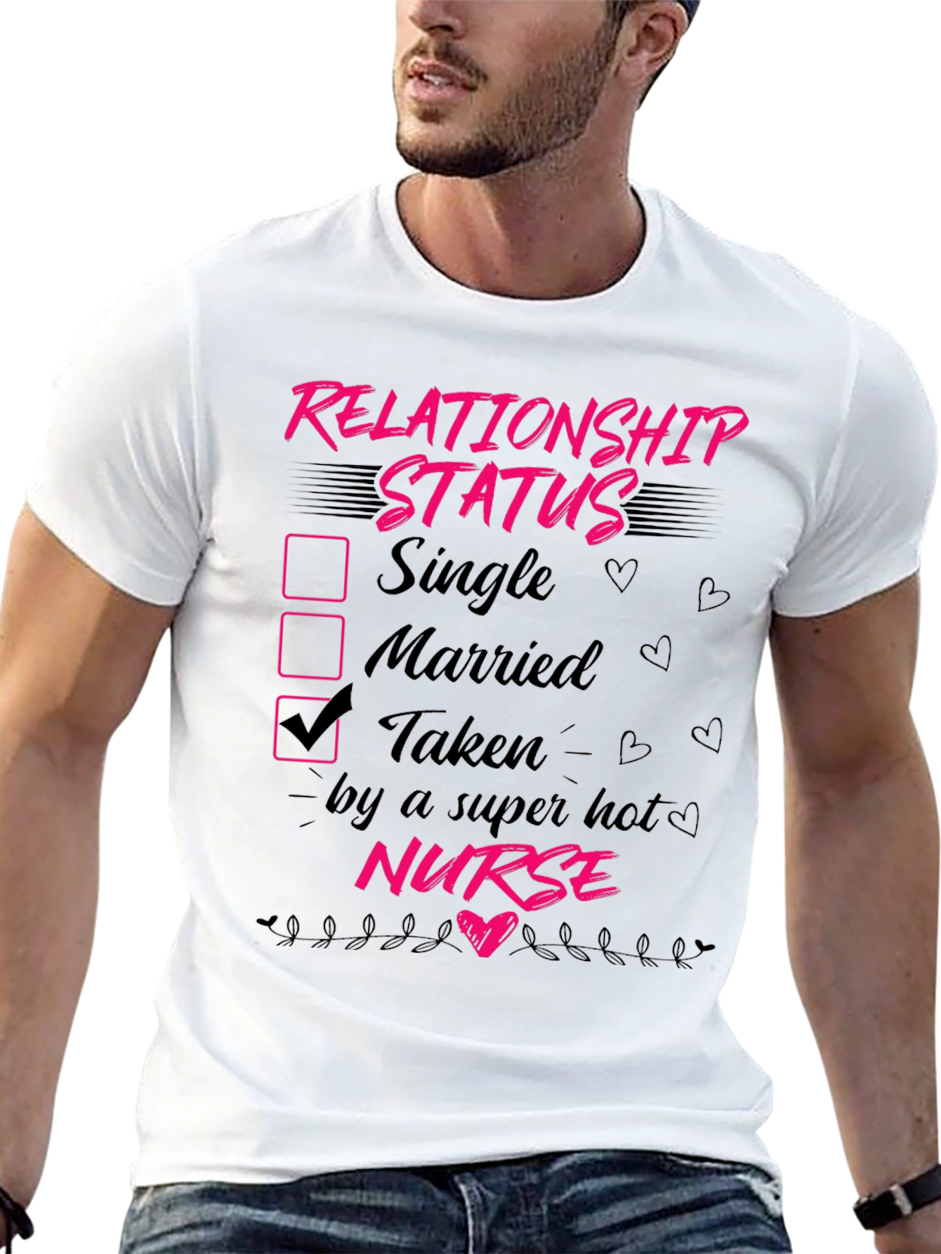 Taken by a Hot Nurse T-Shirt Novelty Graphic Tee