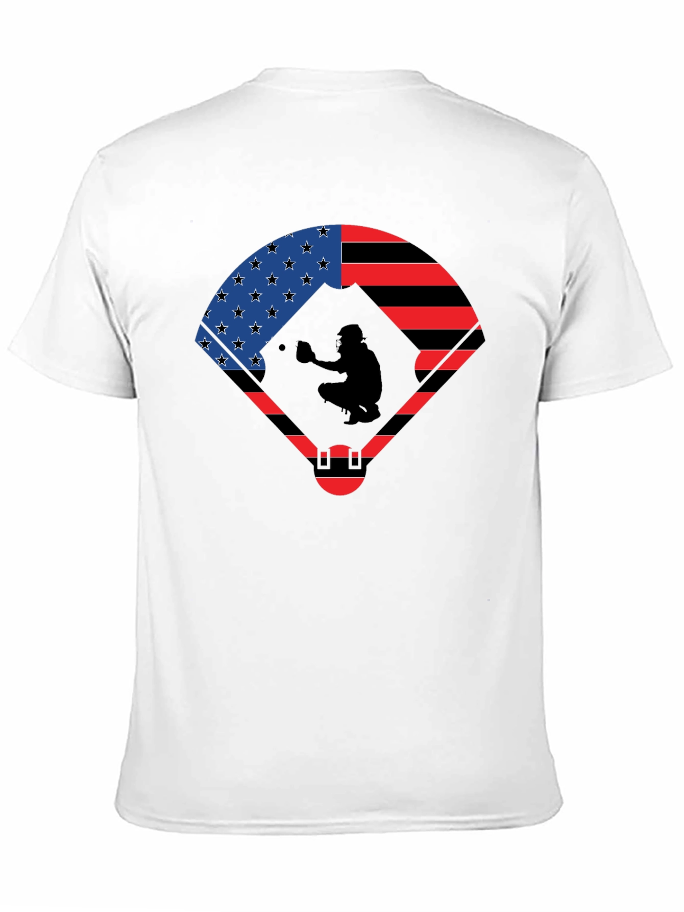 Patriotic Baseball Catcher T-Shirt