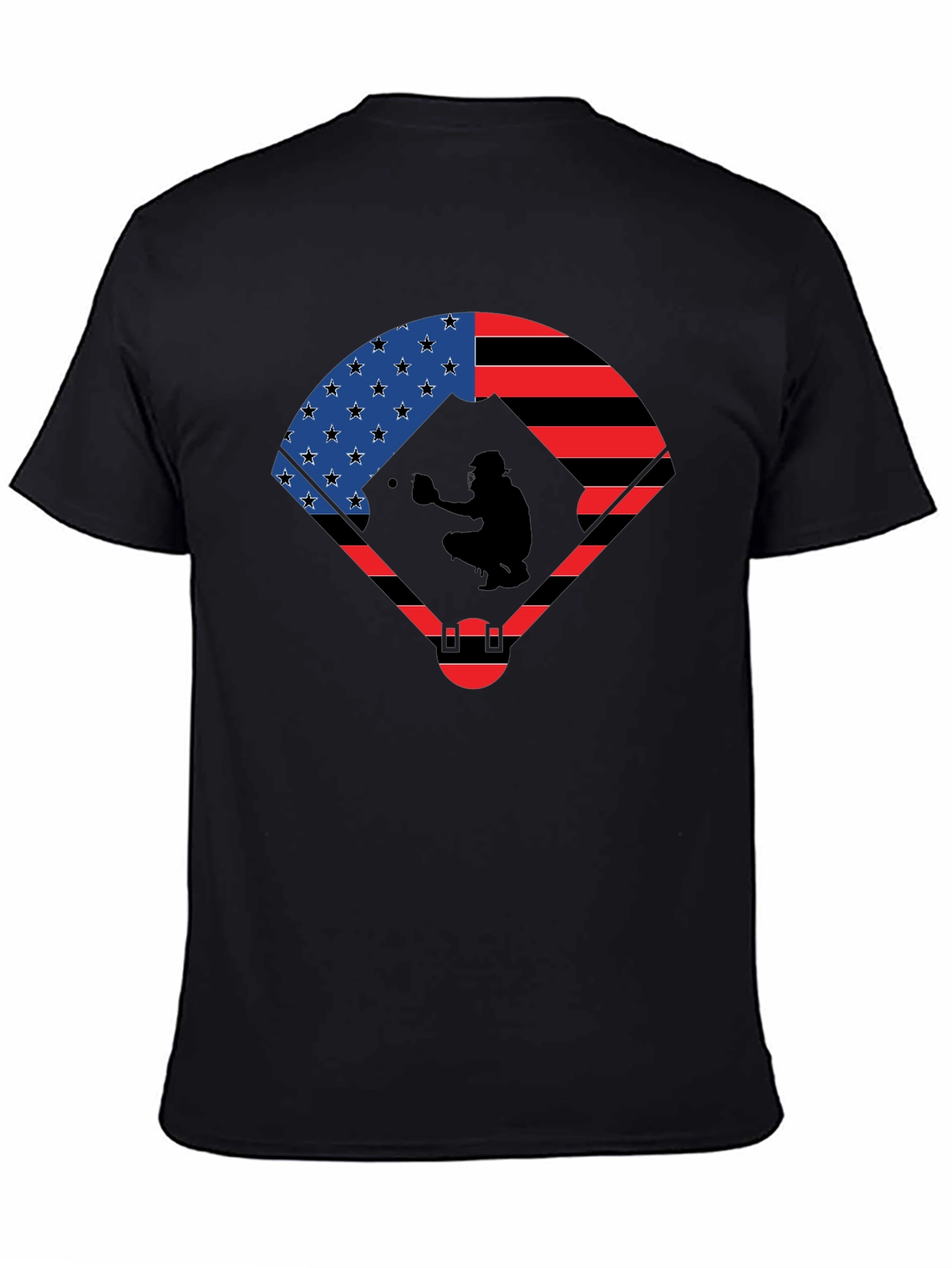 Patriotic Baseball Catcher T-Shirt