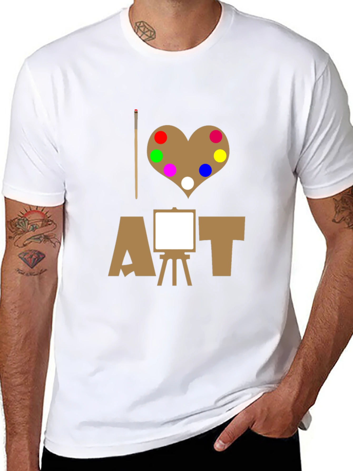 I Love Art T-Shirt - Painter Palette Design