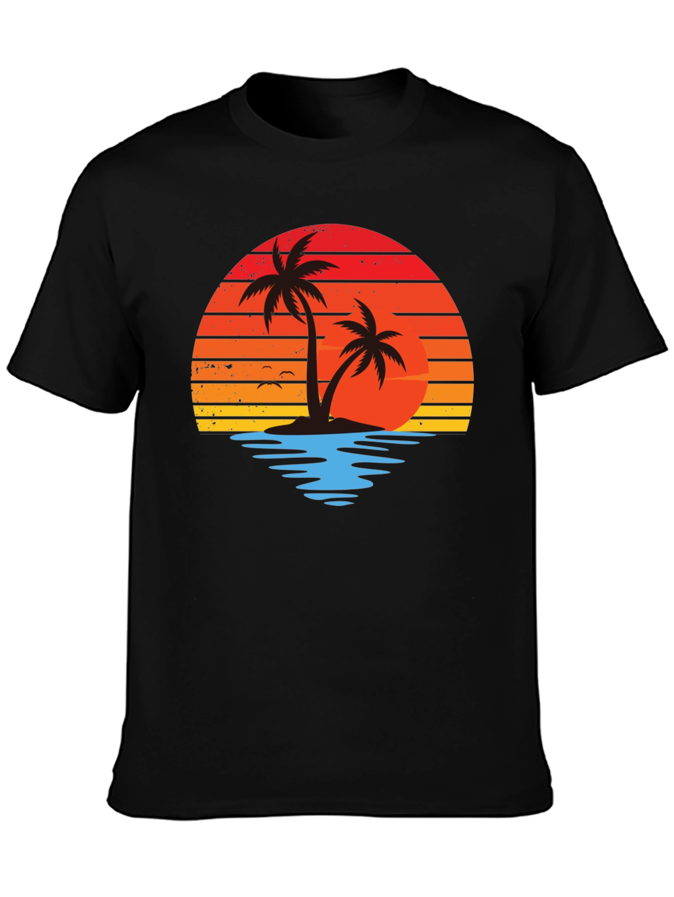 Retro Sunset Palm Tree Graphic Tee