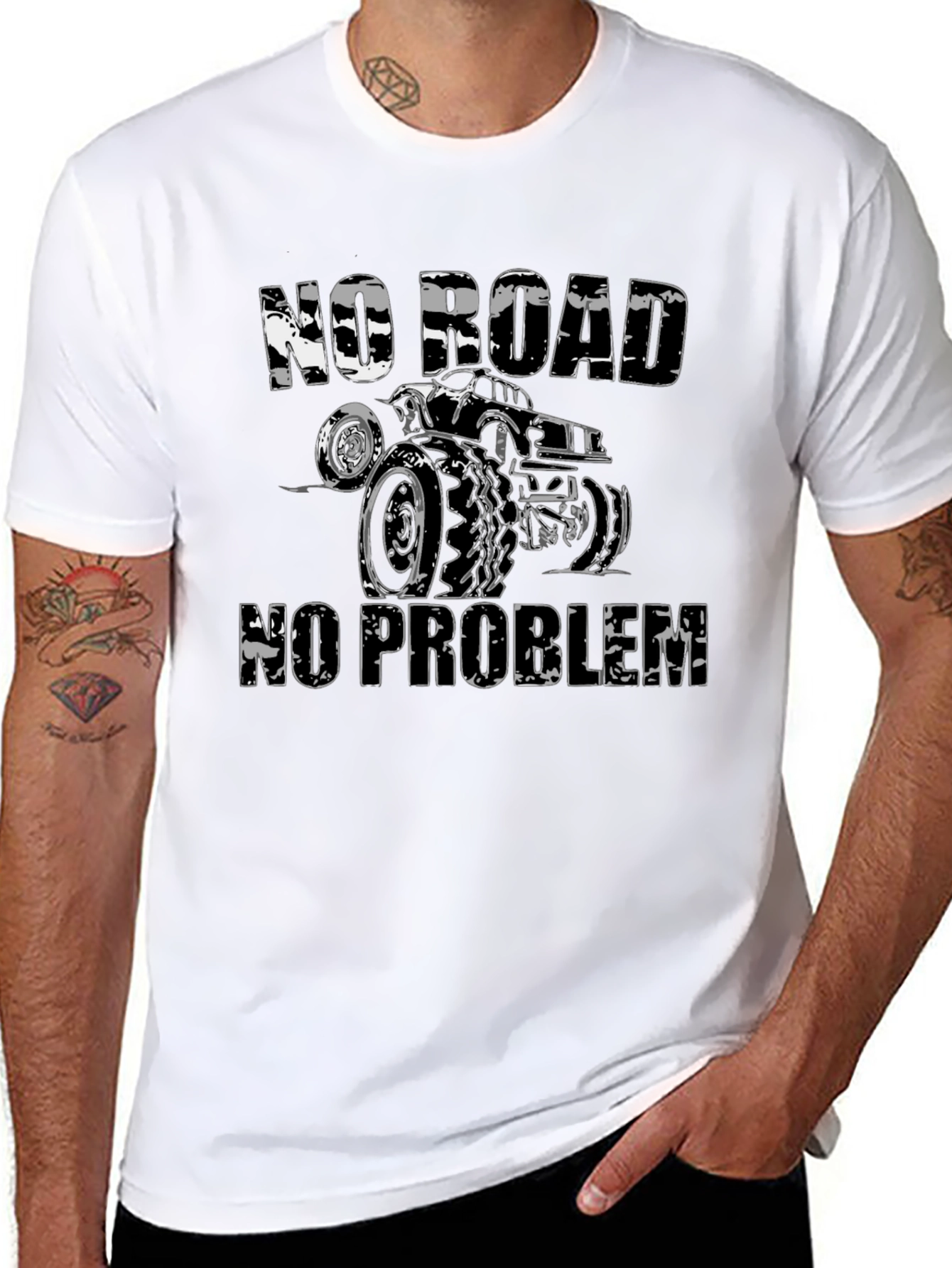 No Road No Problem Truck Graphic Tee