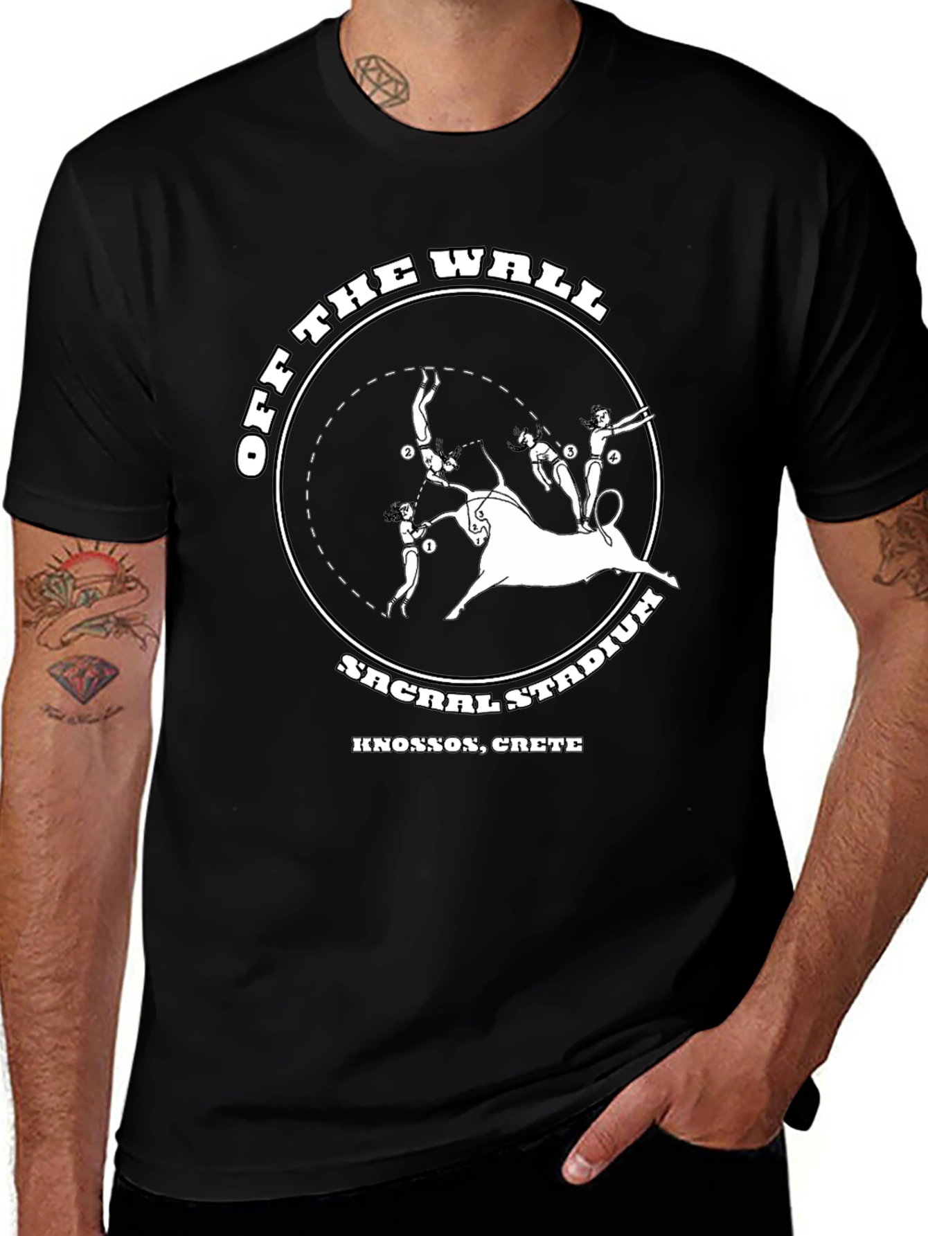 Off The Wall Sacral Stadium Bull Jump T-Shirt