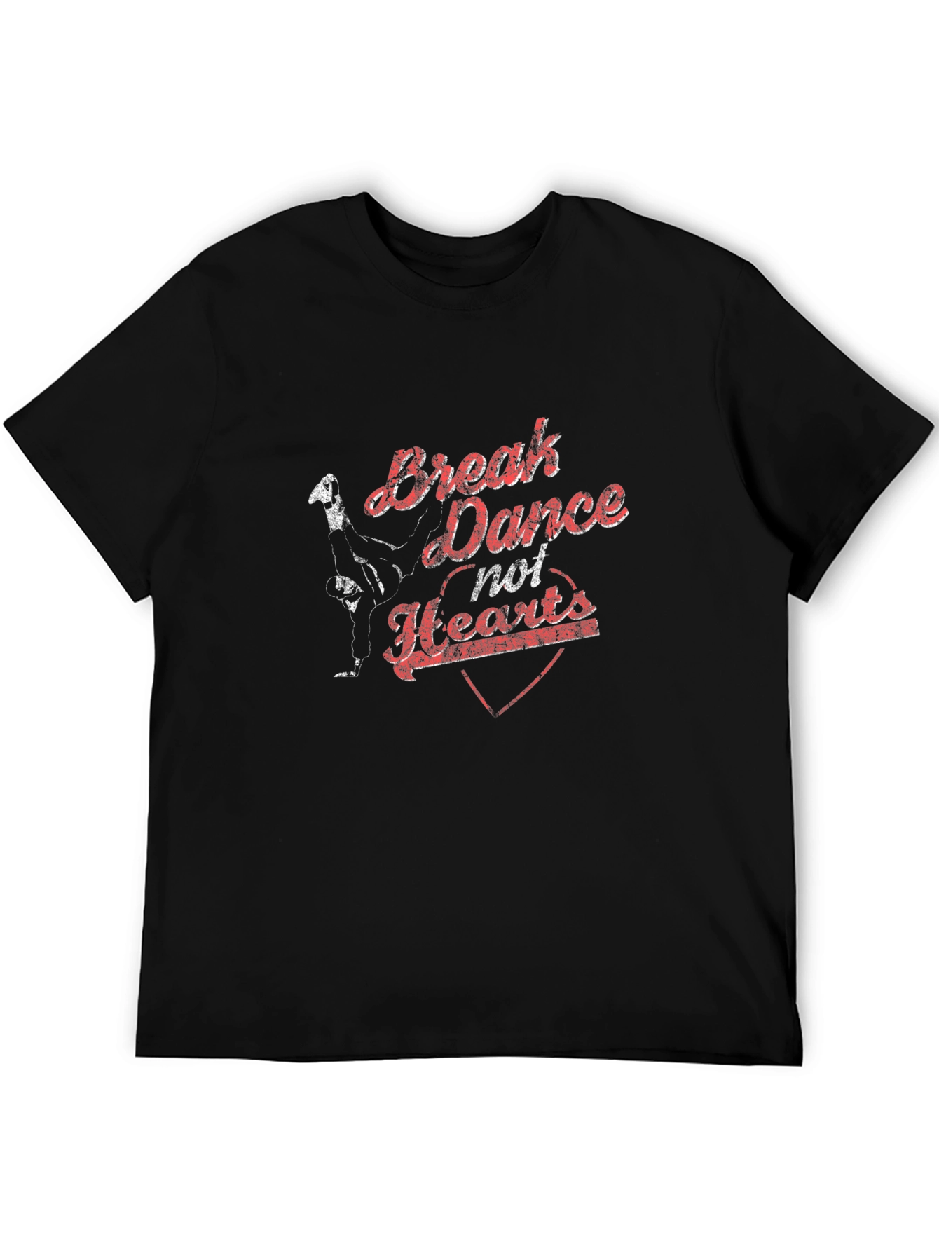 Break Dance Not Hearts T-Shirt - Black