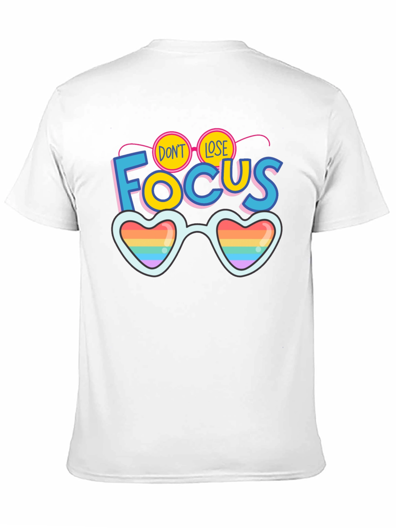 Dont Lose Focus Pride Rainbow Heart Sunglasses T-Shirt