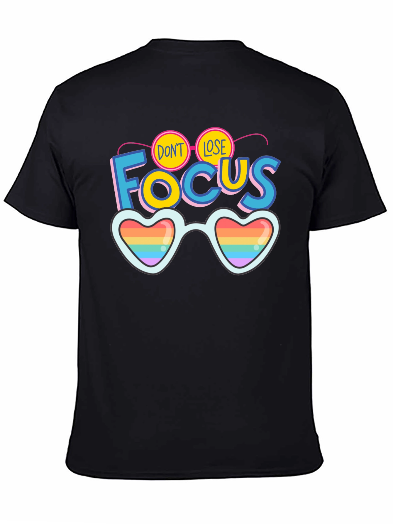 Dont Lose Focus Pride Rainbow Heart Sunglasses T-Shirt