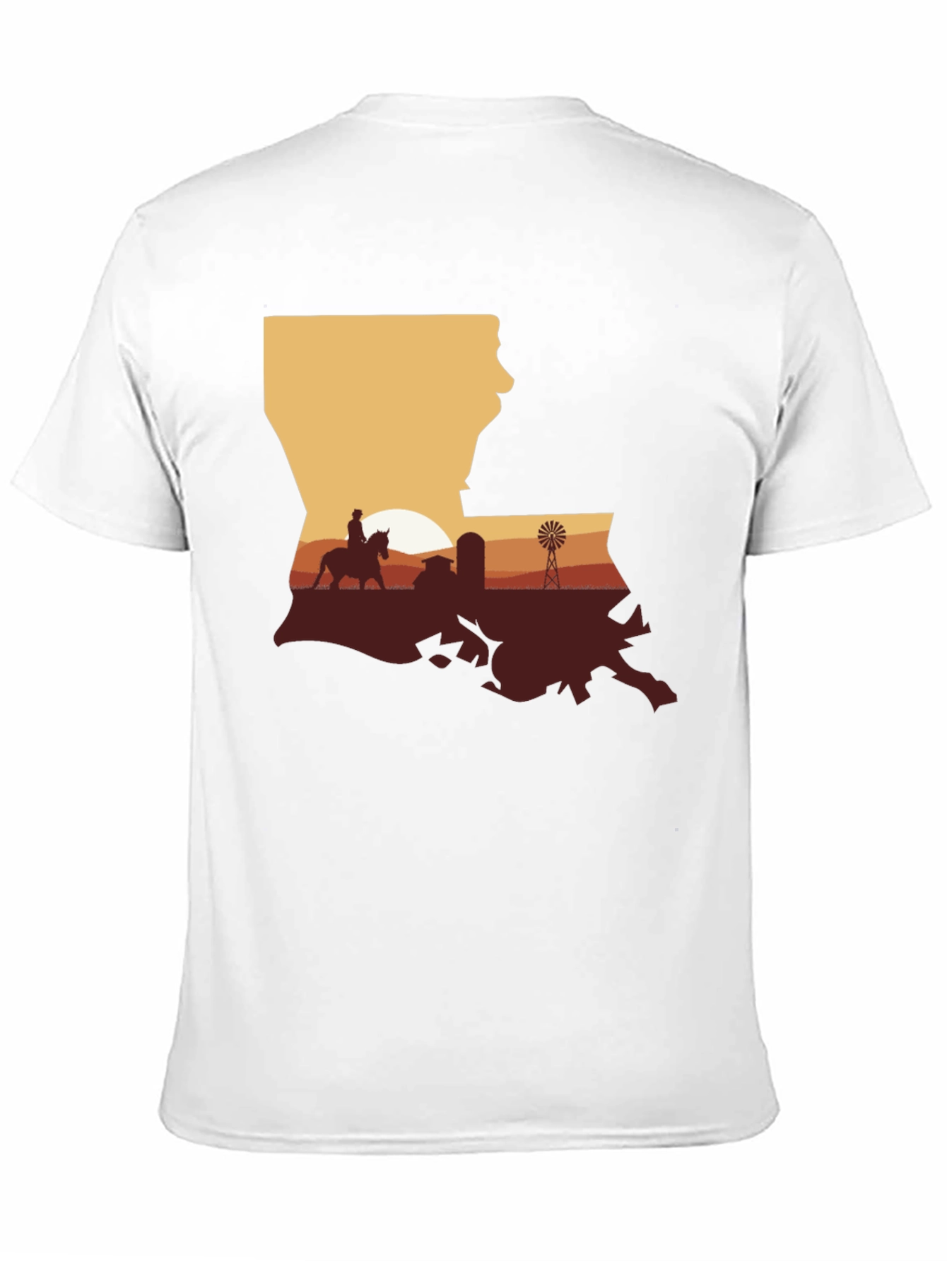 Louisiana Sunset Farm Graphic Tee - Black