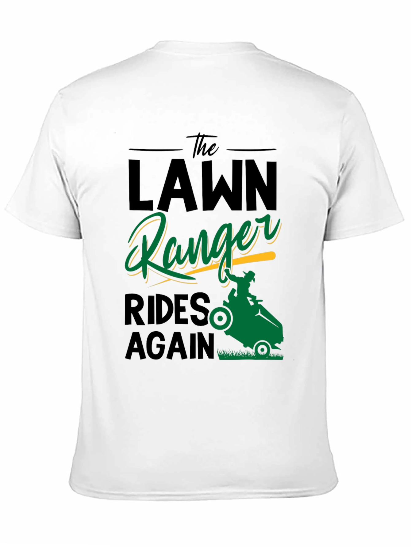 Lawn Ranger Rides Again Black Graphic Tee