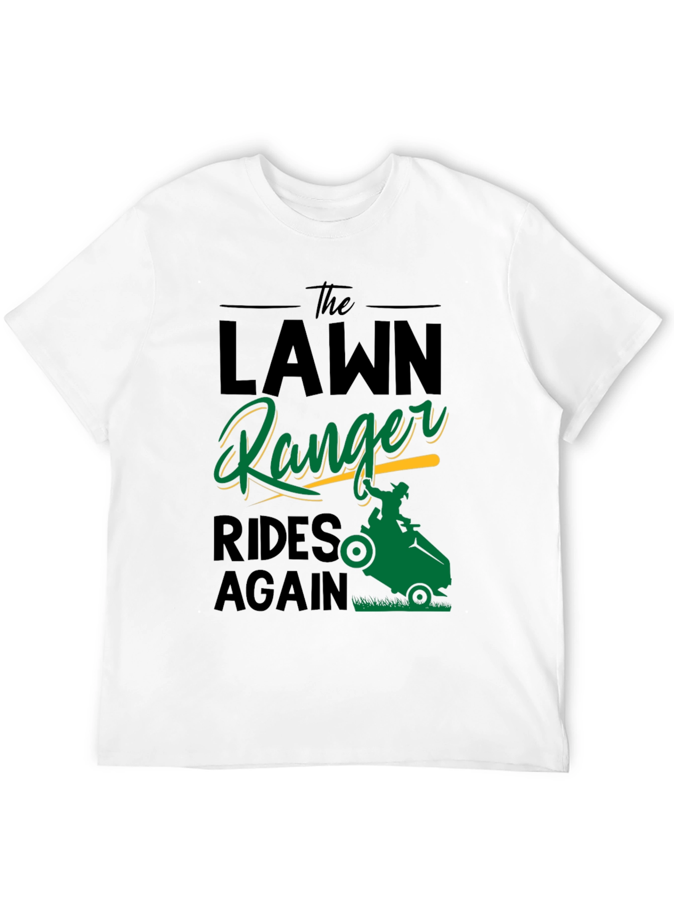 Lawn Ranger Rides Again Black Graphic Tee