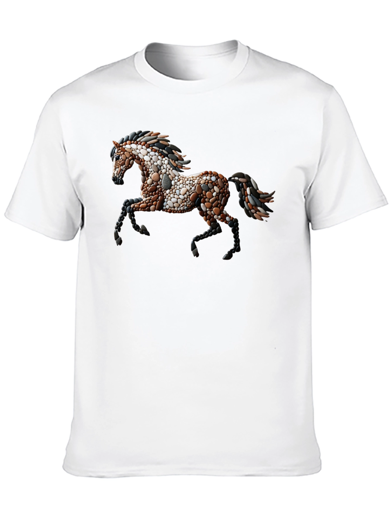 Pebble Horse Graphic Tee - Unique Artistic Design