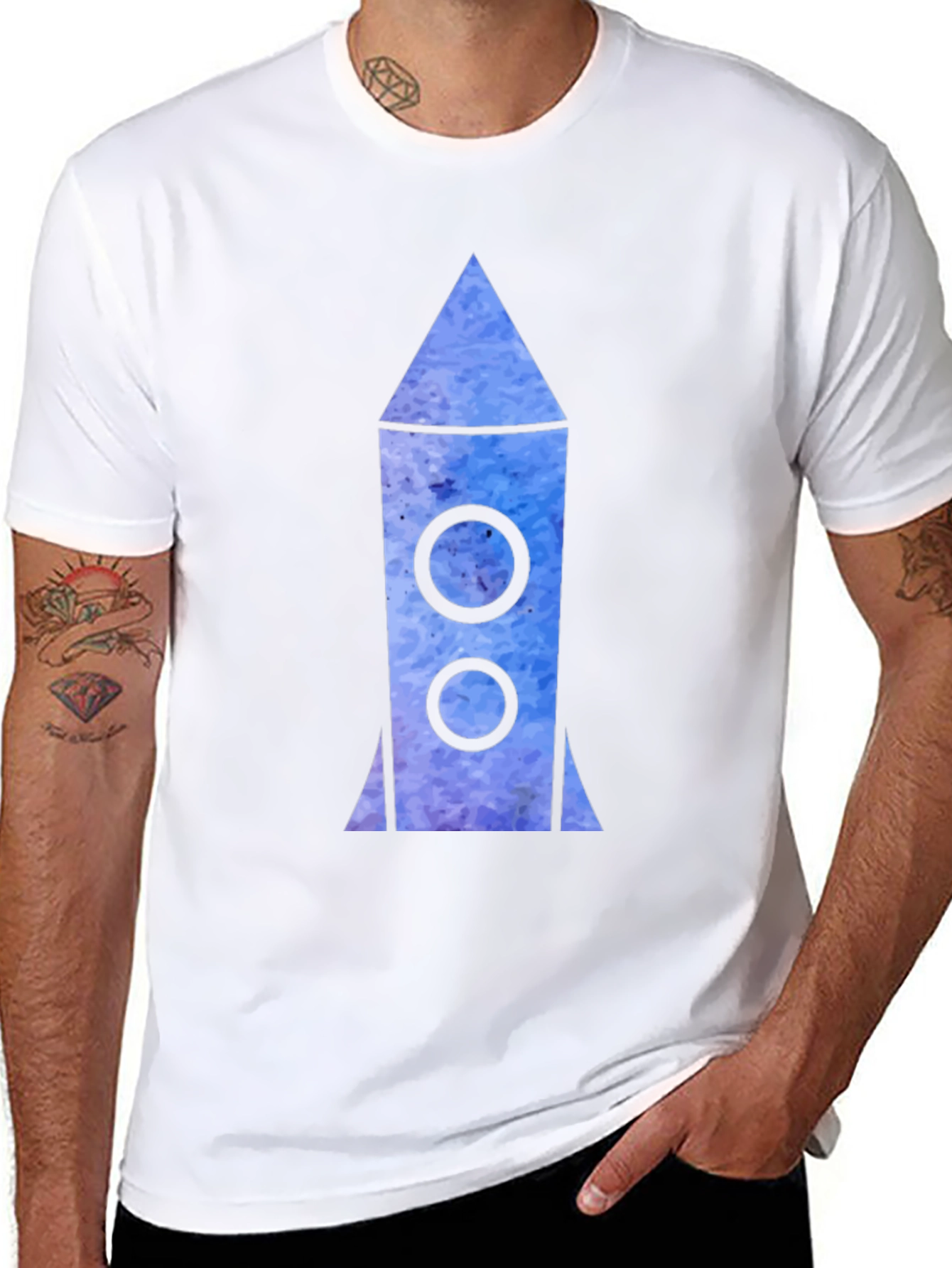 Rocket Graphic Black T-Shirt
