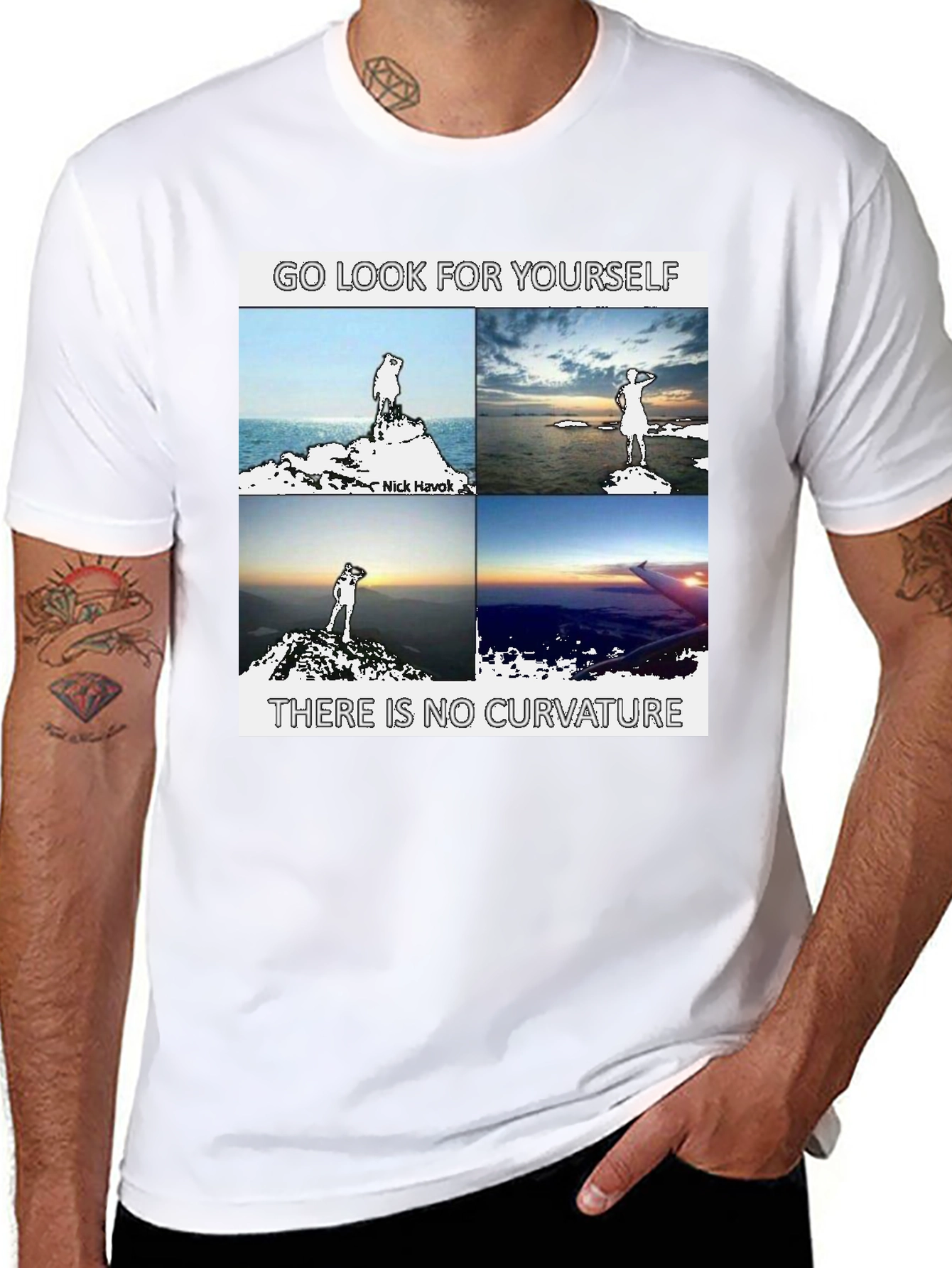 Go Look for Yourself Flat Earth T-Shirt