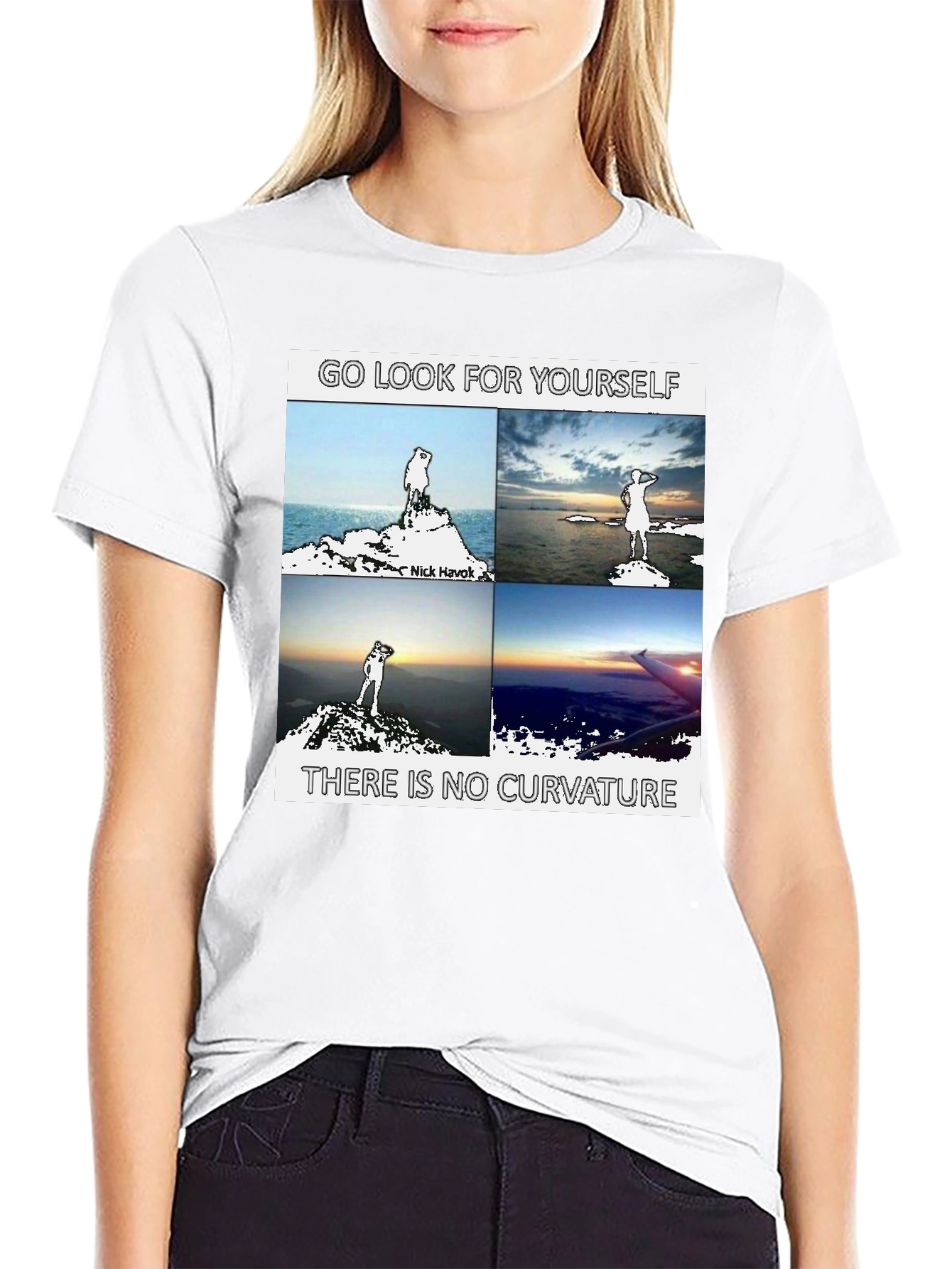 Go Look for Yourself Flat Earth T-Shirt