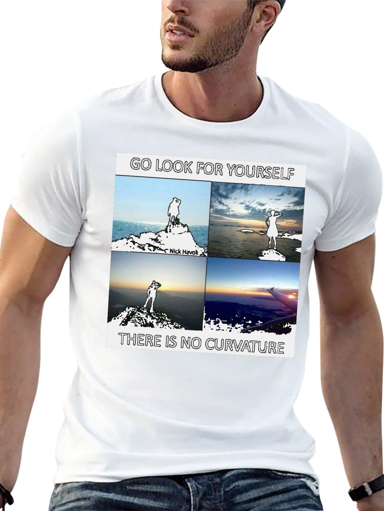 Go Look for Yourself Flat Earth T-Shirt