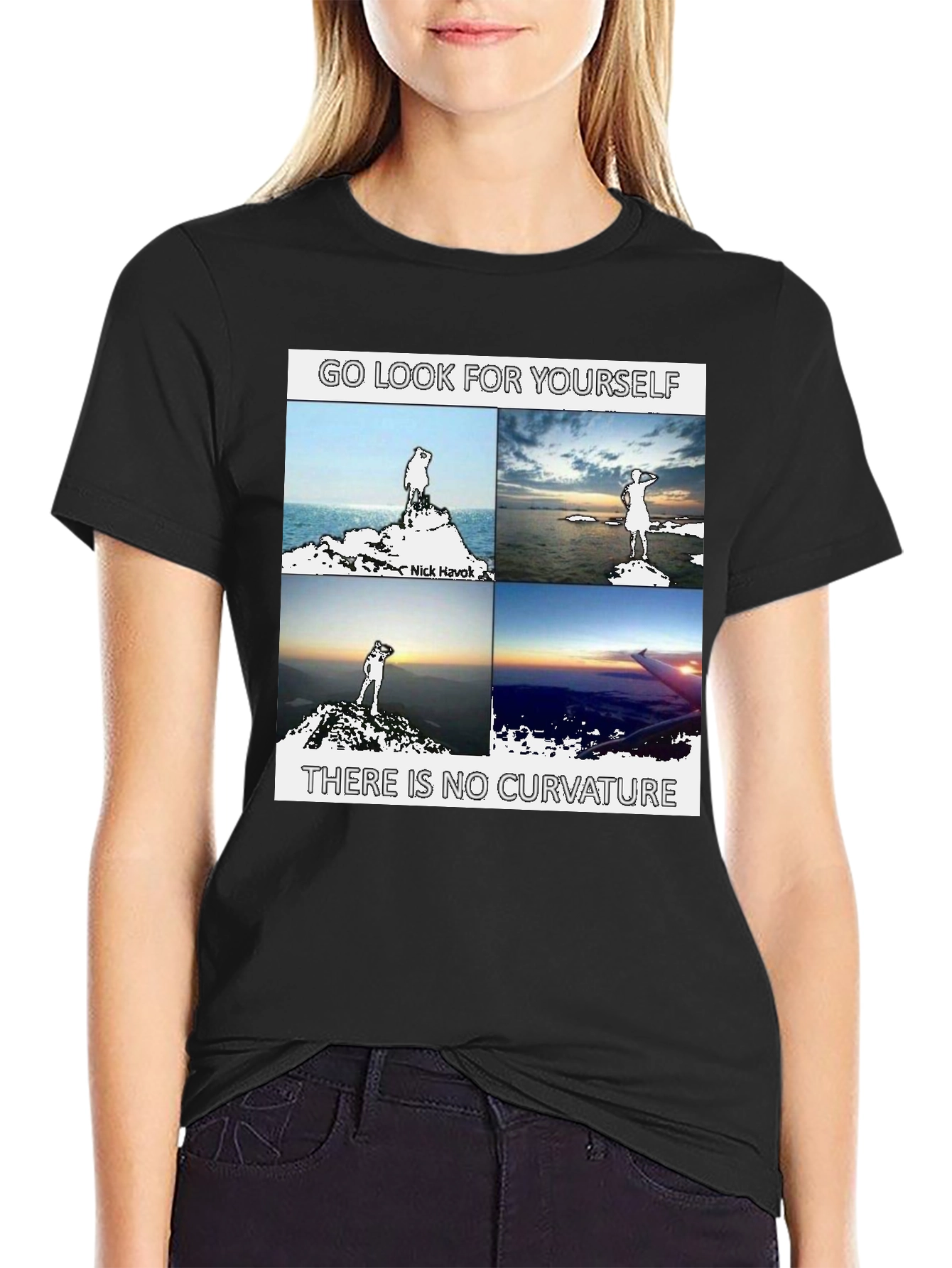 Go Look for Yourself Flat Earth T-Shirt