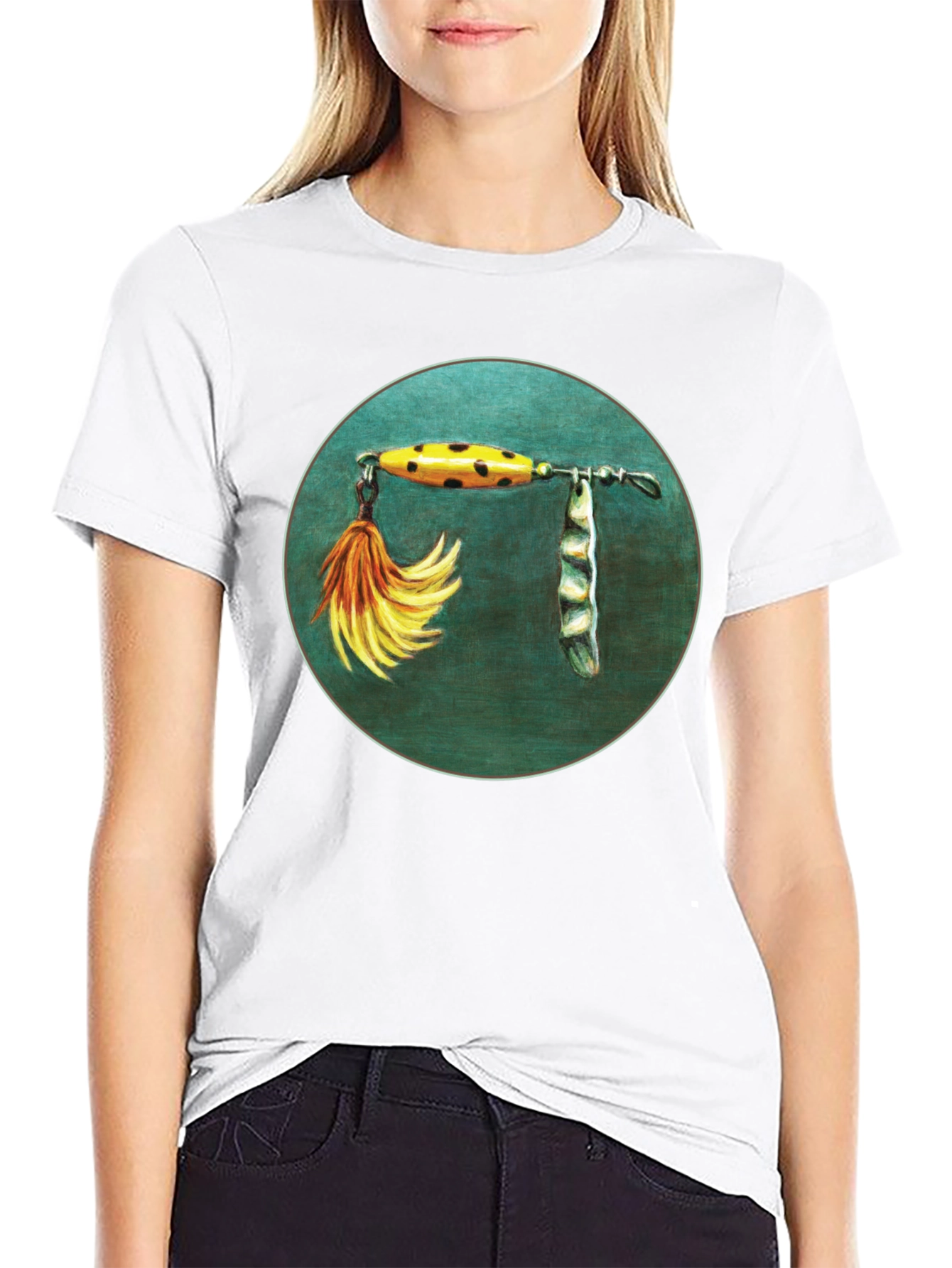 Fishing Lure Graphic Tee - Black