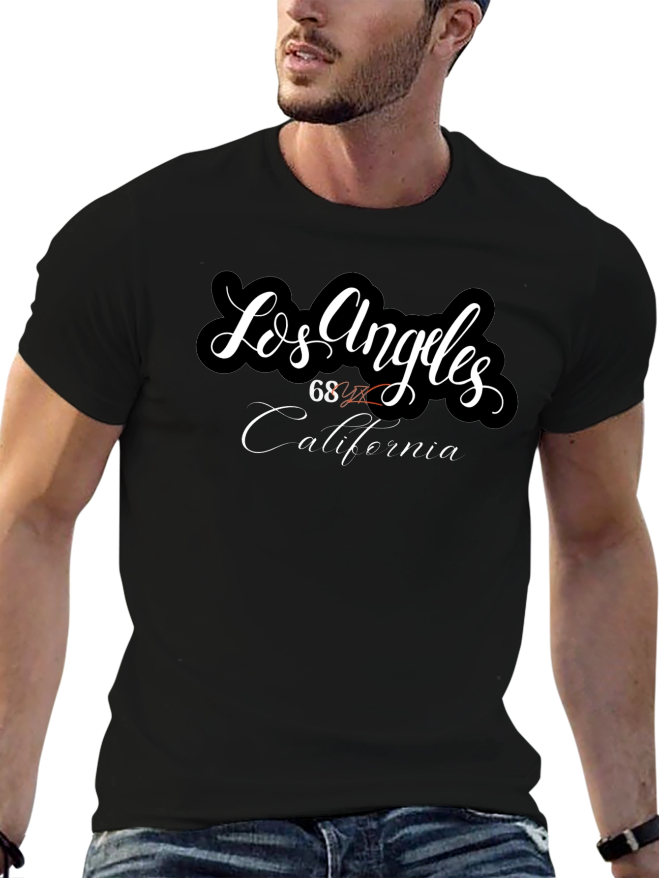 Los Angeles California Black Graphic Tee