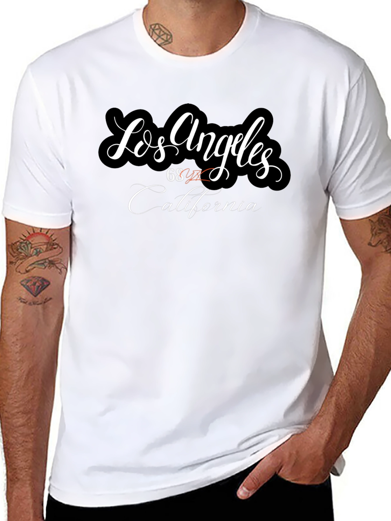 Los Angeles California Black Graphic Tee