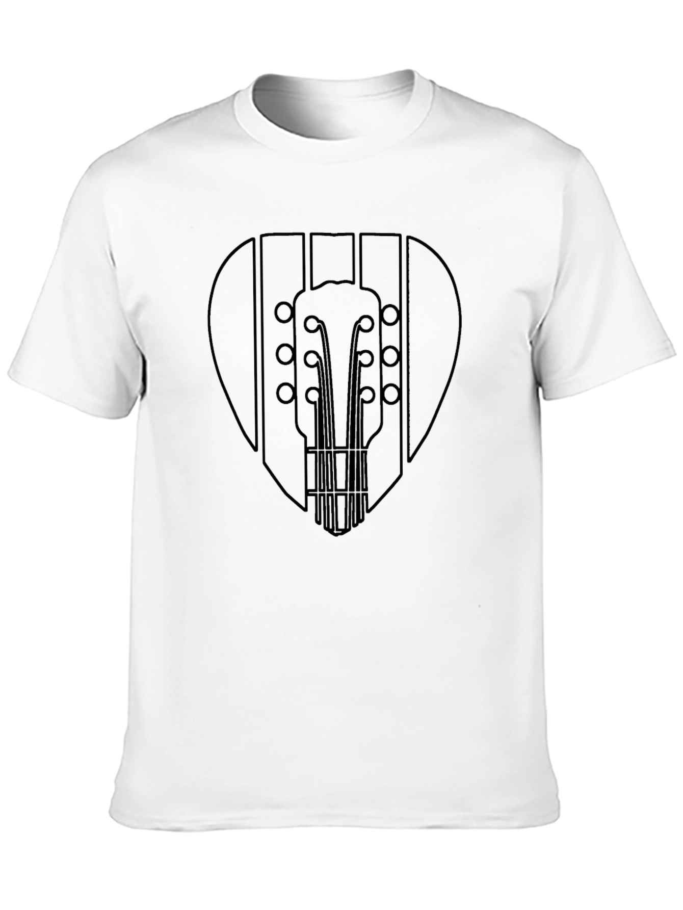 Guitar Pick Graphic T-Shirt - Black