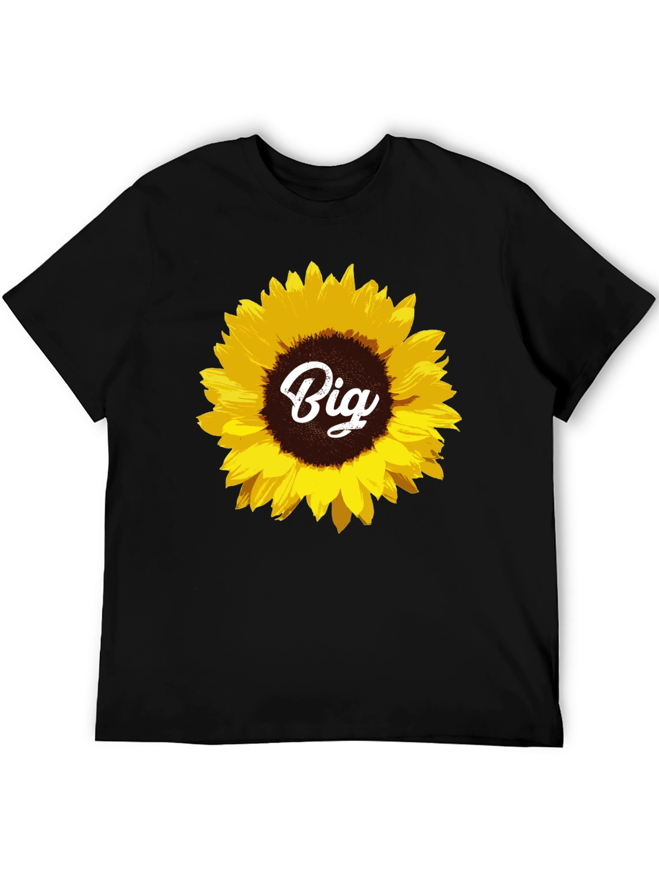 Sunflower Big T-Shirt - Black Cotton Tee