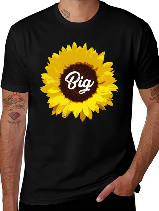Sunflower Big T-Shirt - Black Cotton Tee
