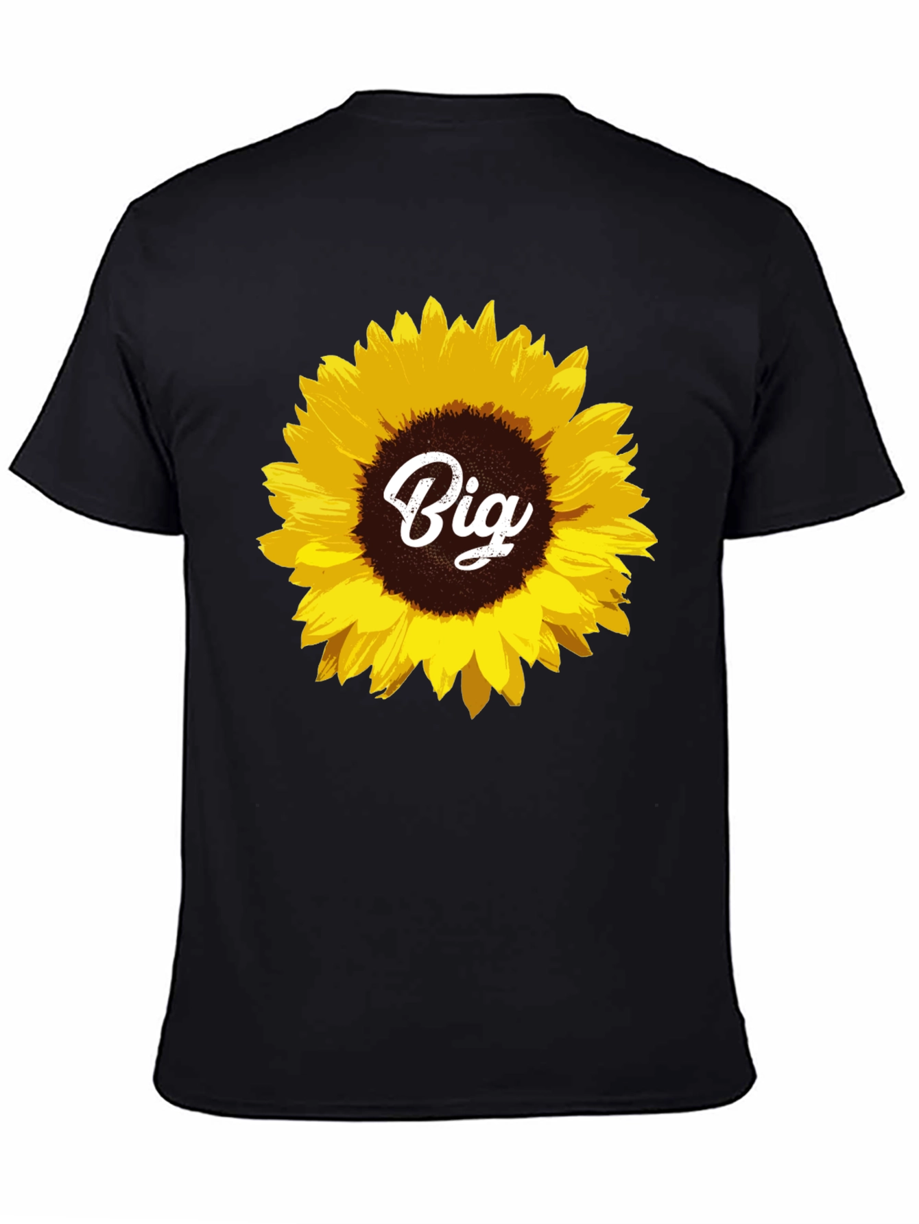 Sunflower Big T-Shirt - Black Cotton Tee