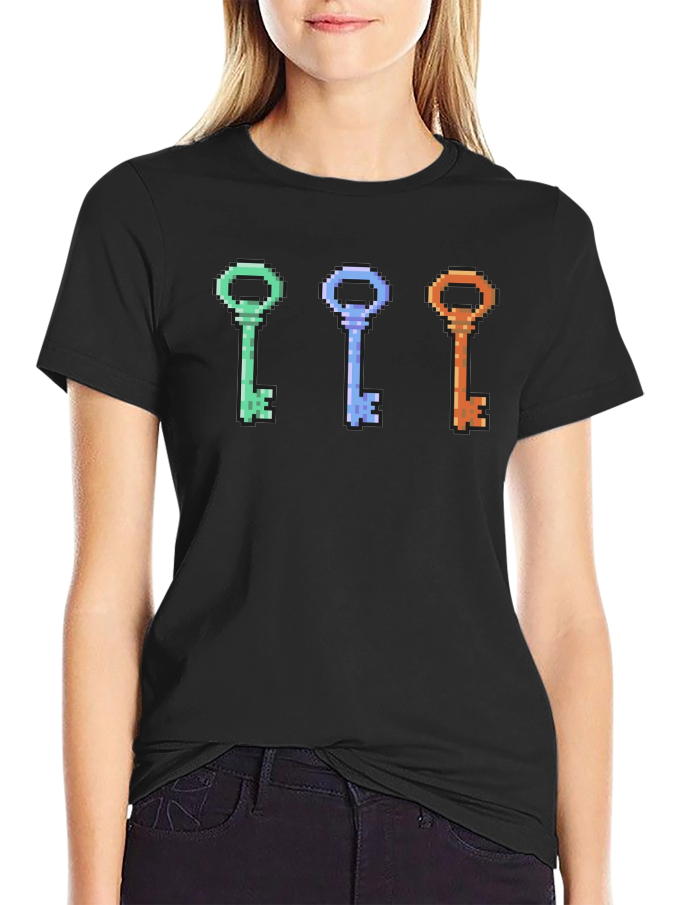 Pixelated Keys T-Shirt - Retro Gaming Style