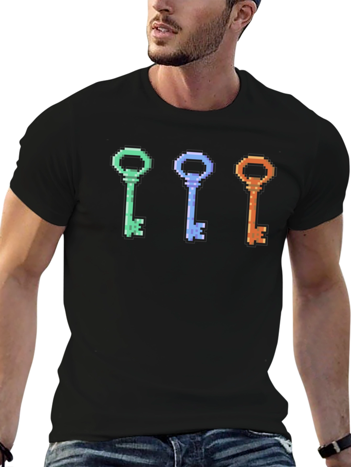 Pixelated Keys T-Shirt - Retro Gaming Style