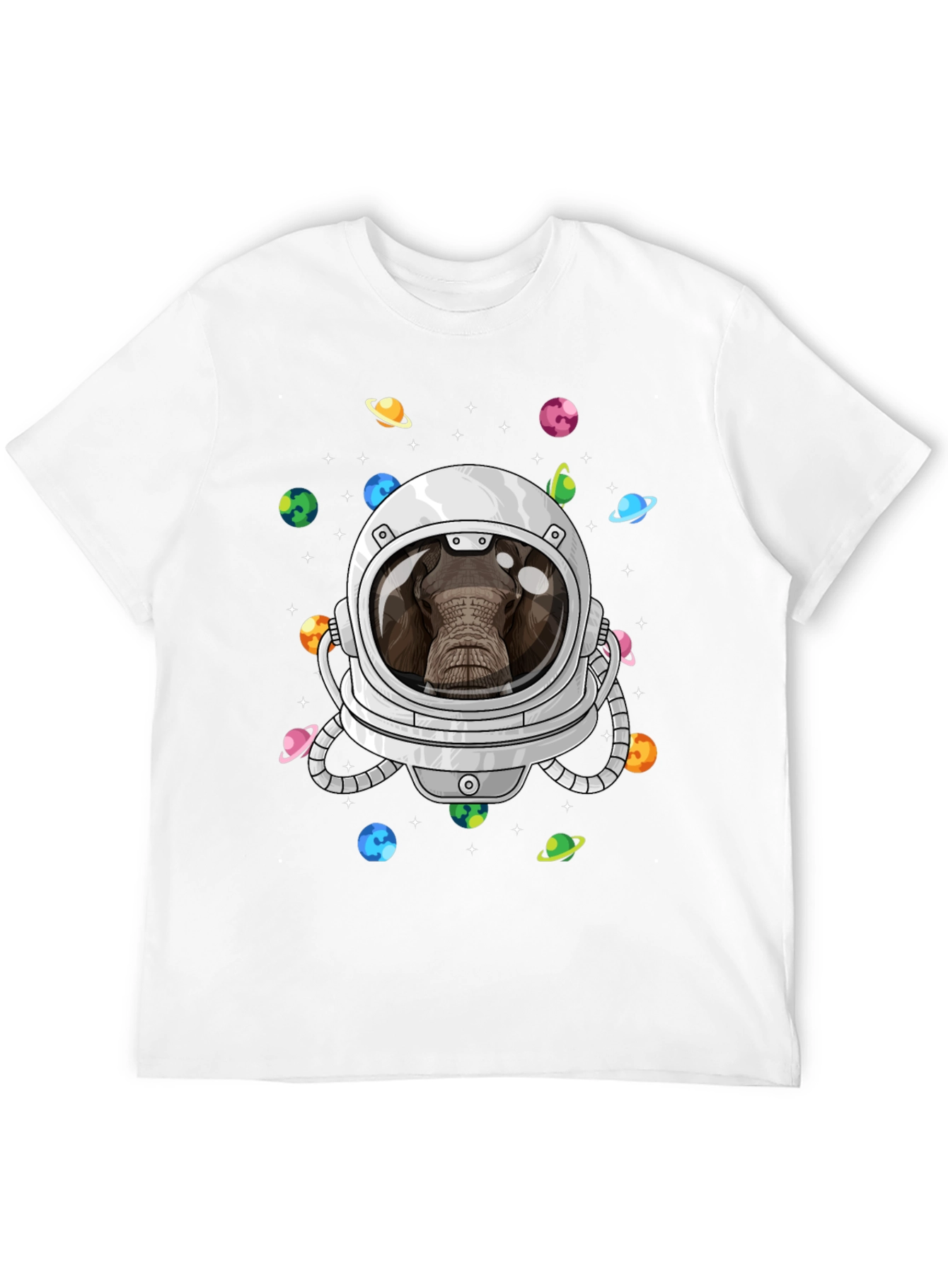 Elephant Astronaut Graphic T-Shirt
