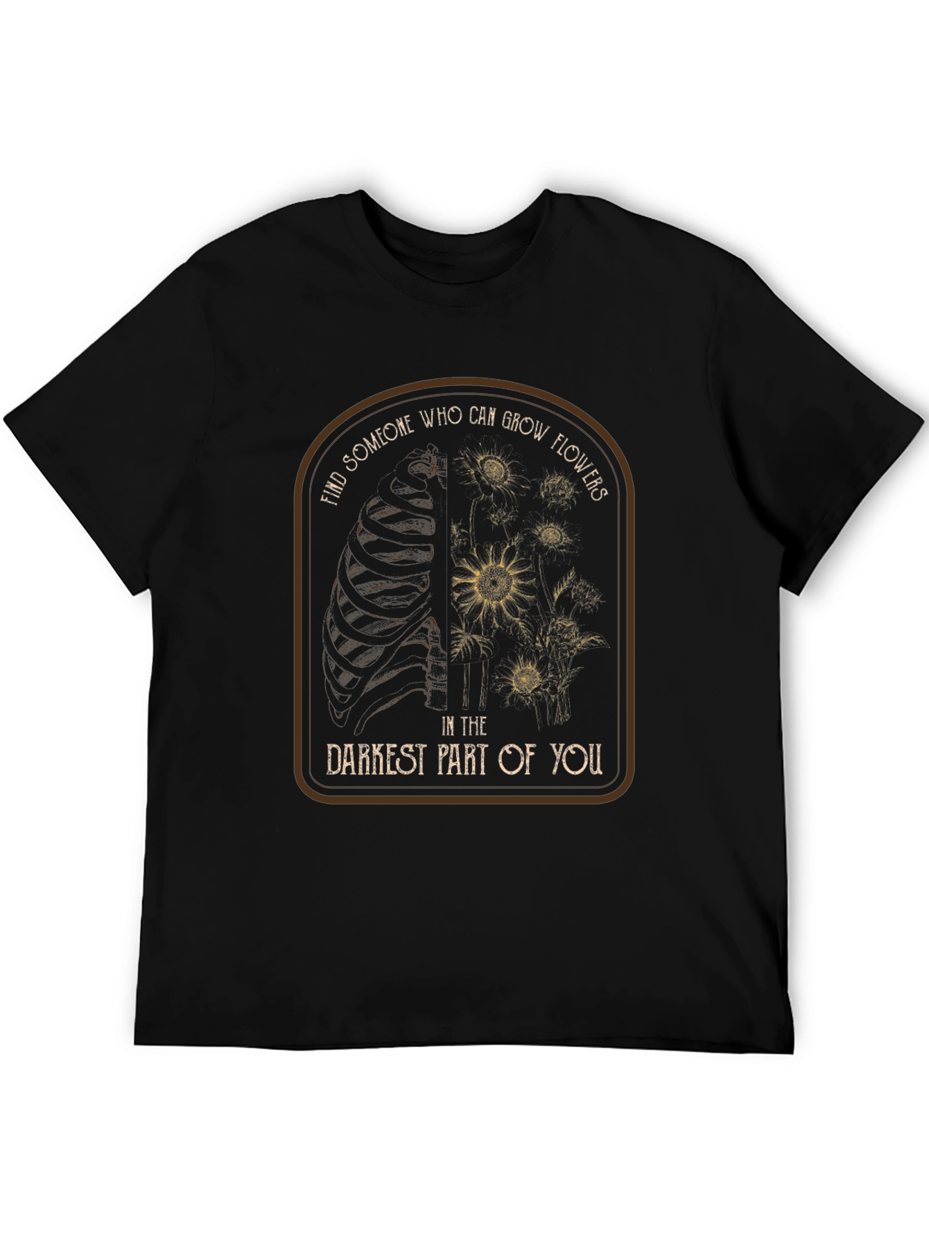 Darkest Part of You Flower Graphic T-Shirt