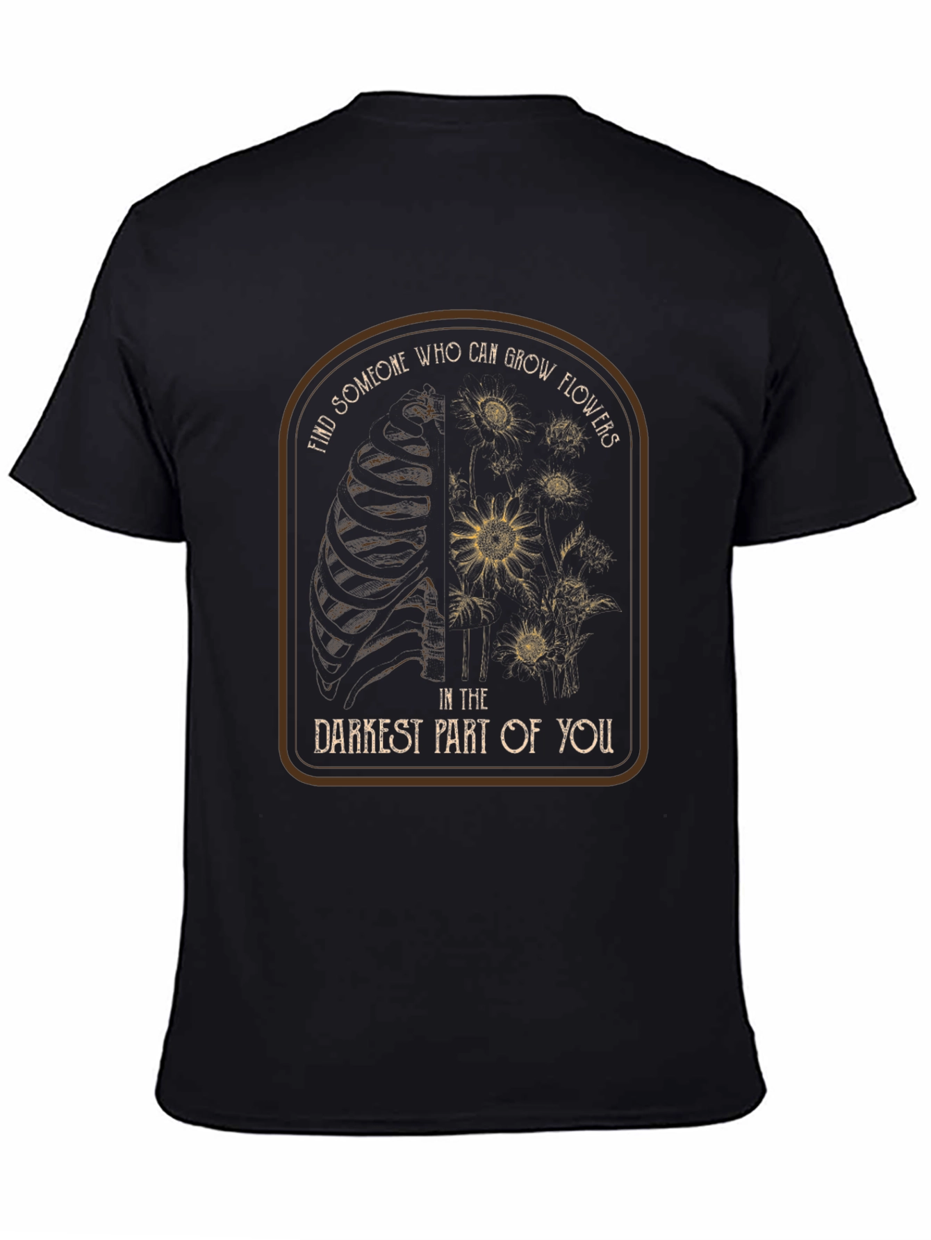 Darkest Part of You Flower Graphic T-Shirt