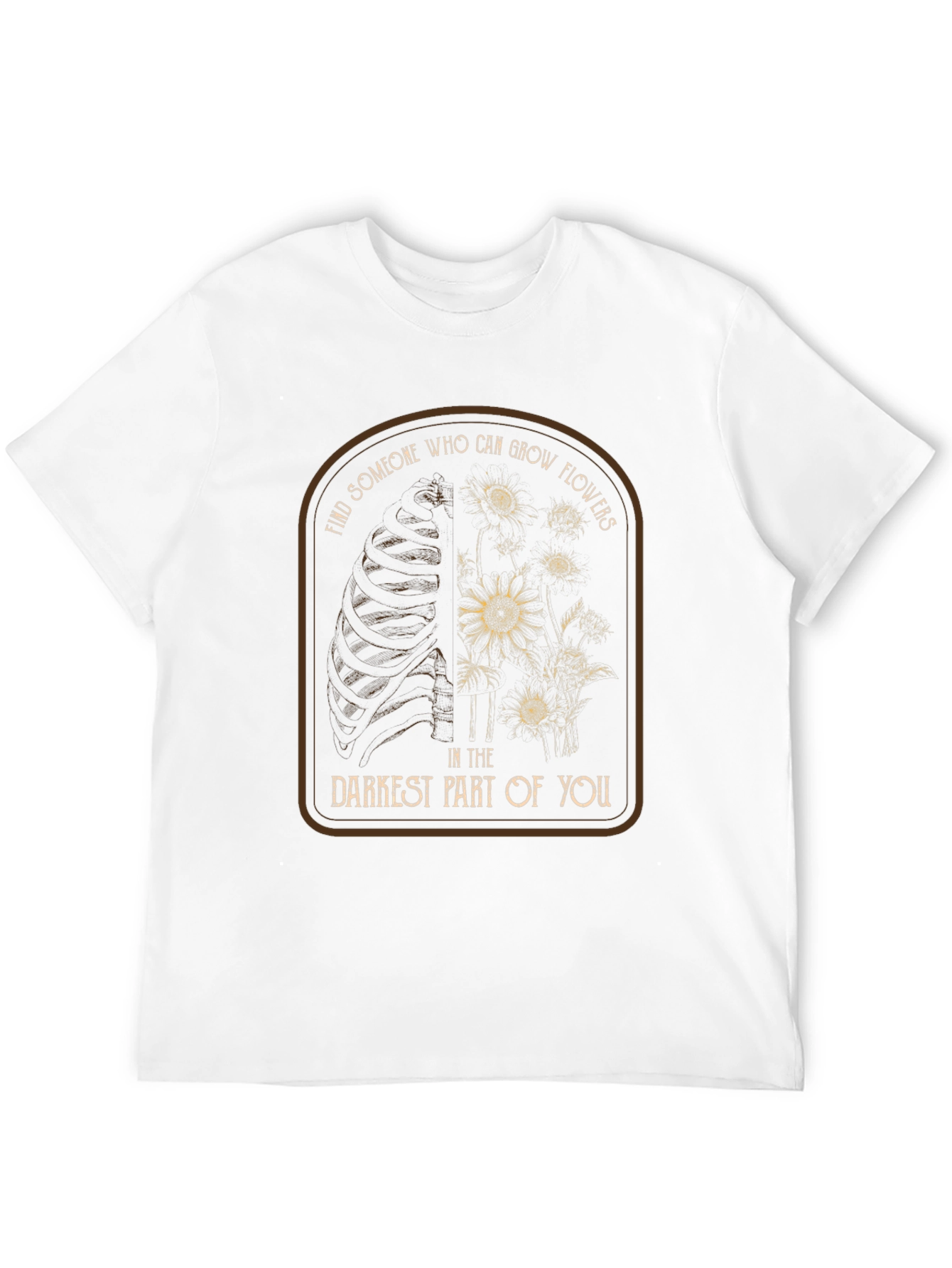 Darkest Part of You Flower Graphic T-Shirt
