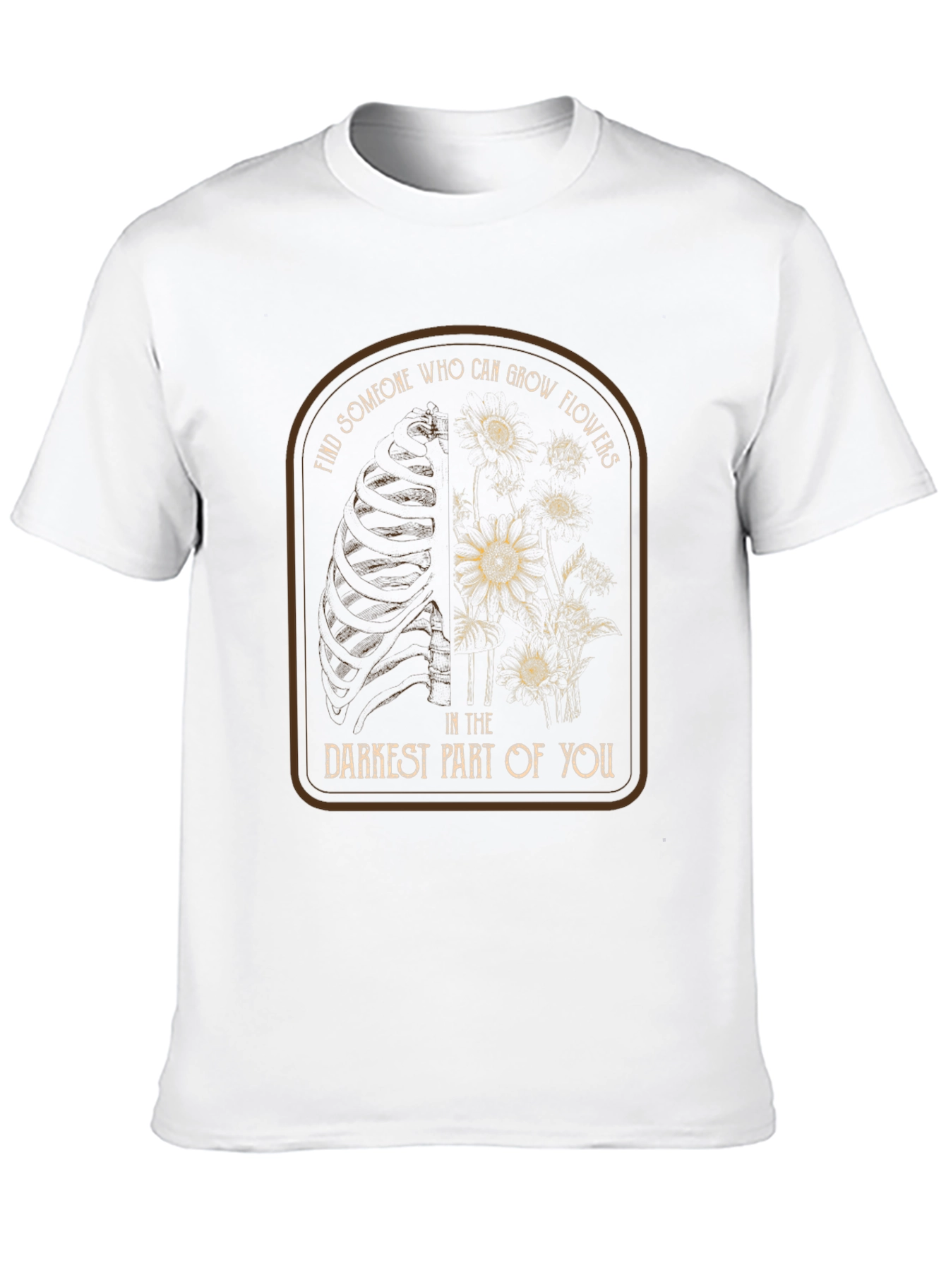 Darkest Part of You Flower Graphic T-Shirt