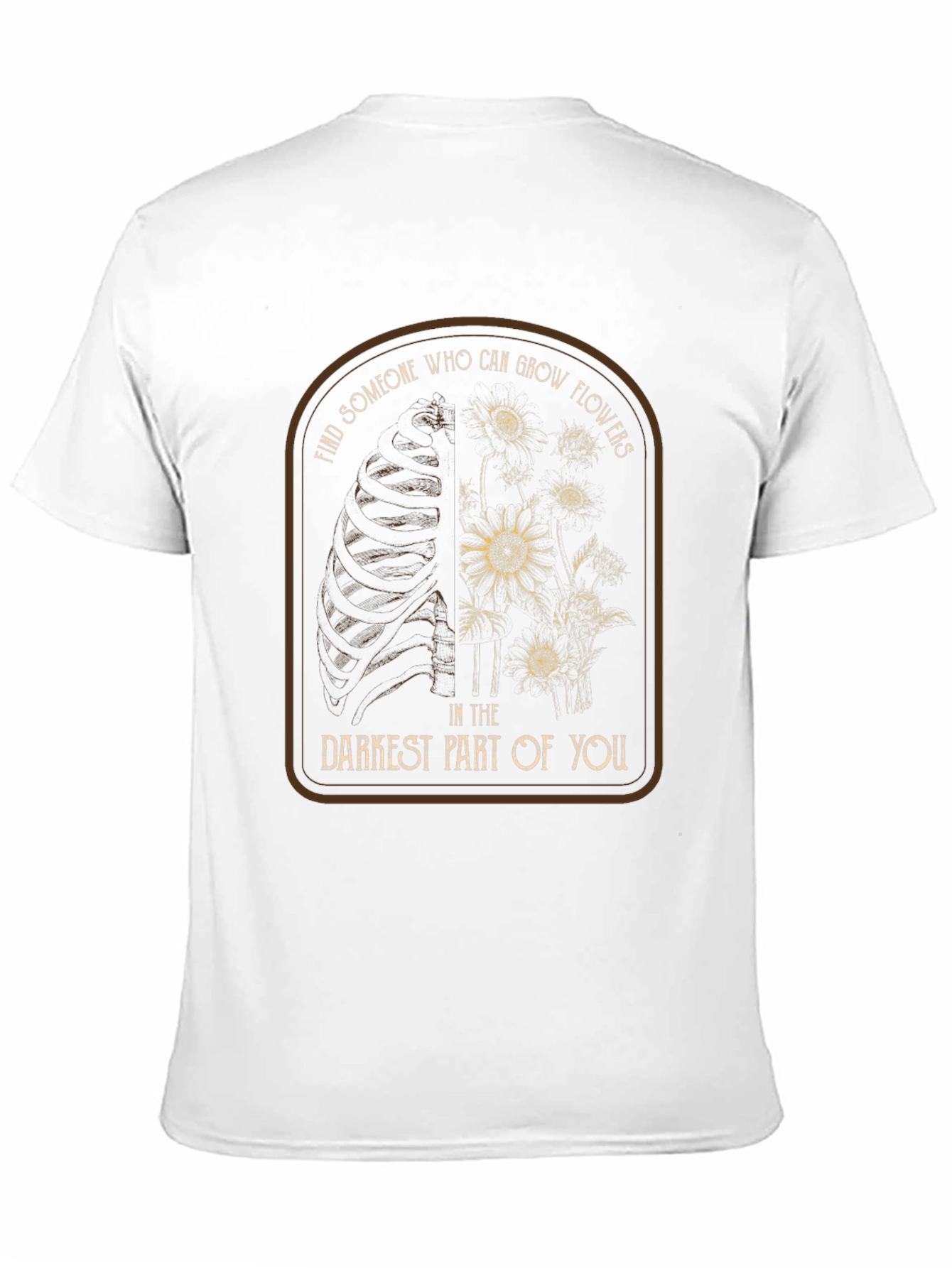 Darkest Part of You Flower Graphic T-Shirt