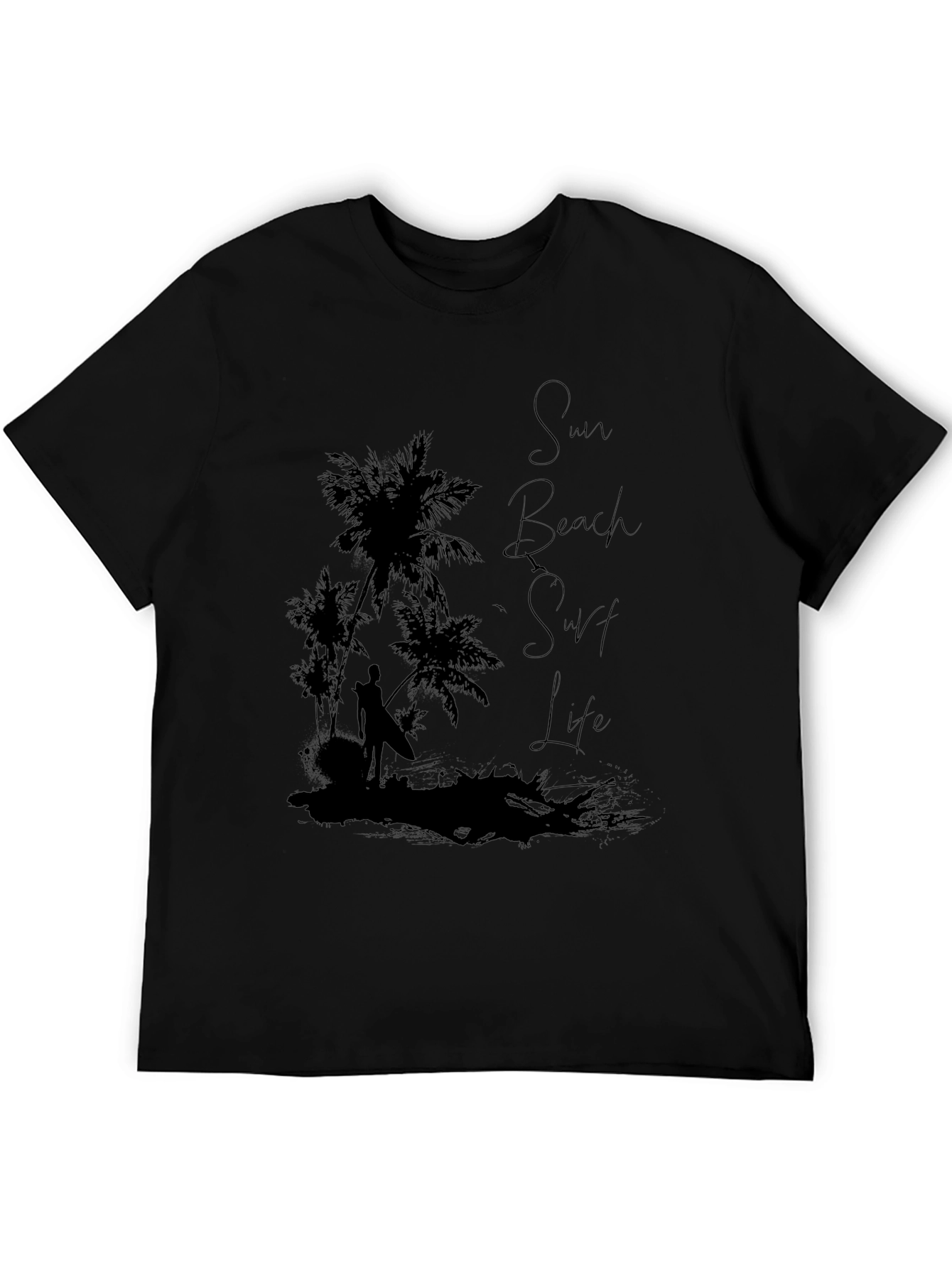 Sun Beach Surf Life Graphic T-Shirt
