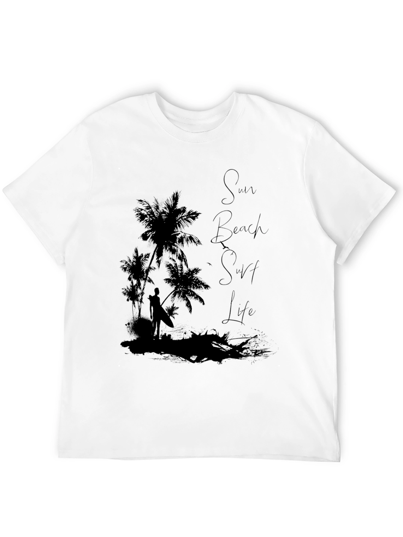 Sun Beach Surf Life Graphic T-Shirt