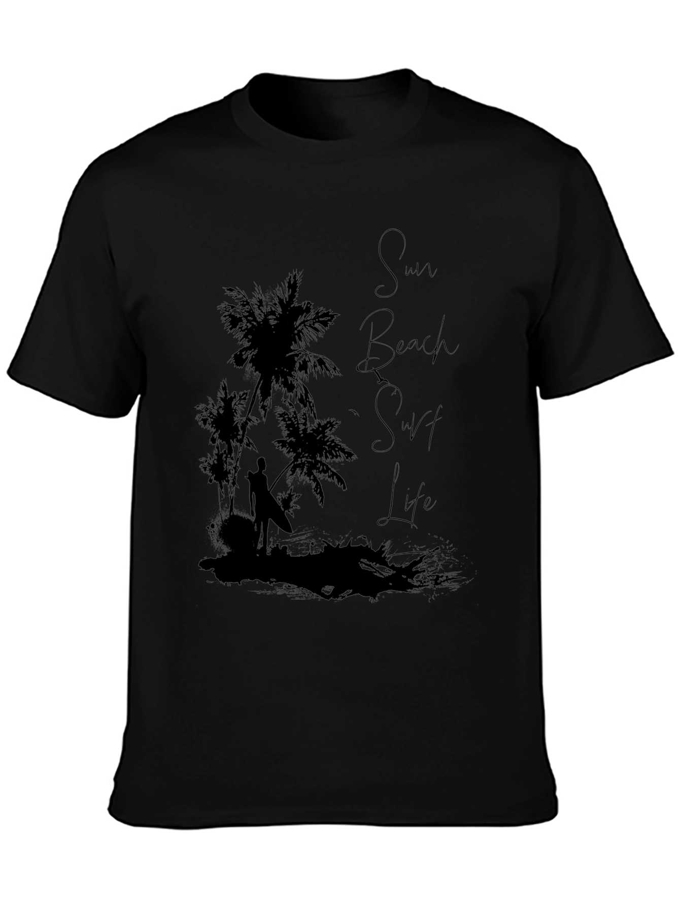 Sun Beach Surf Life Graphic T-Shirt