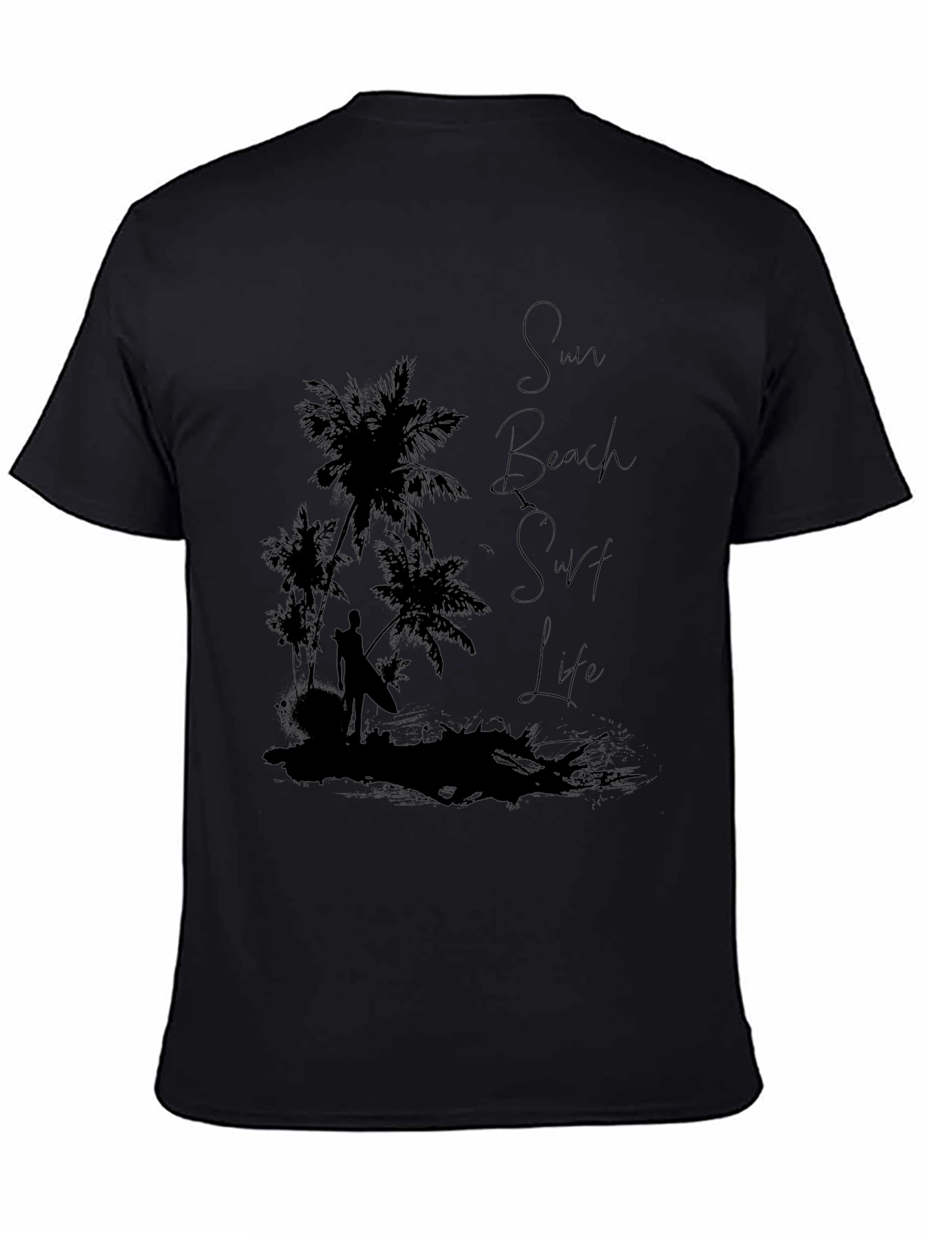 Sun Beach Surf Life Graphic T-Shirt