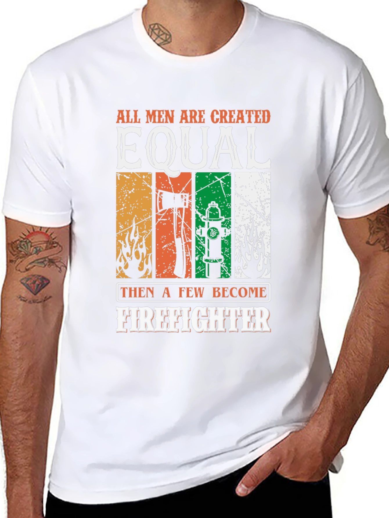 Firefighter Equality Graphic Tee - Black Cotton