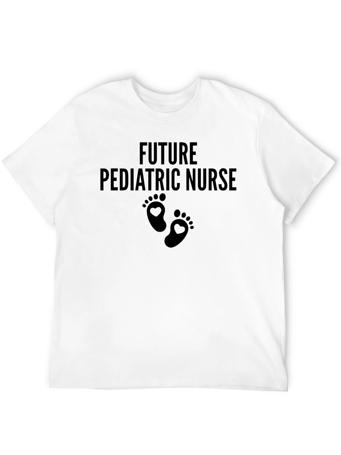 Future Pediatric Nurse T-Shirt - Cute Footprint Design