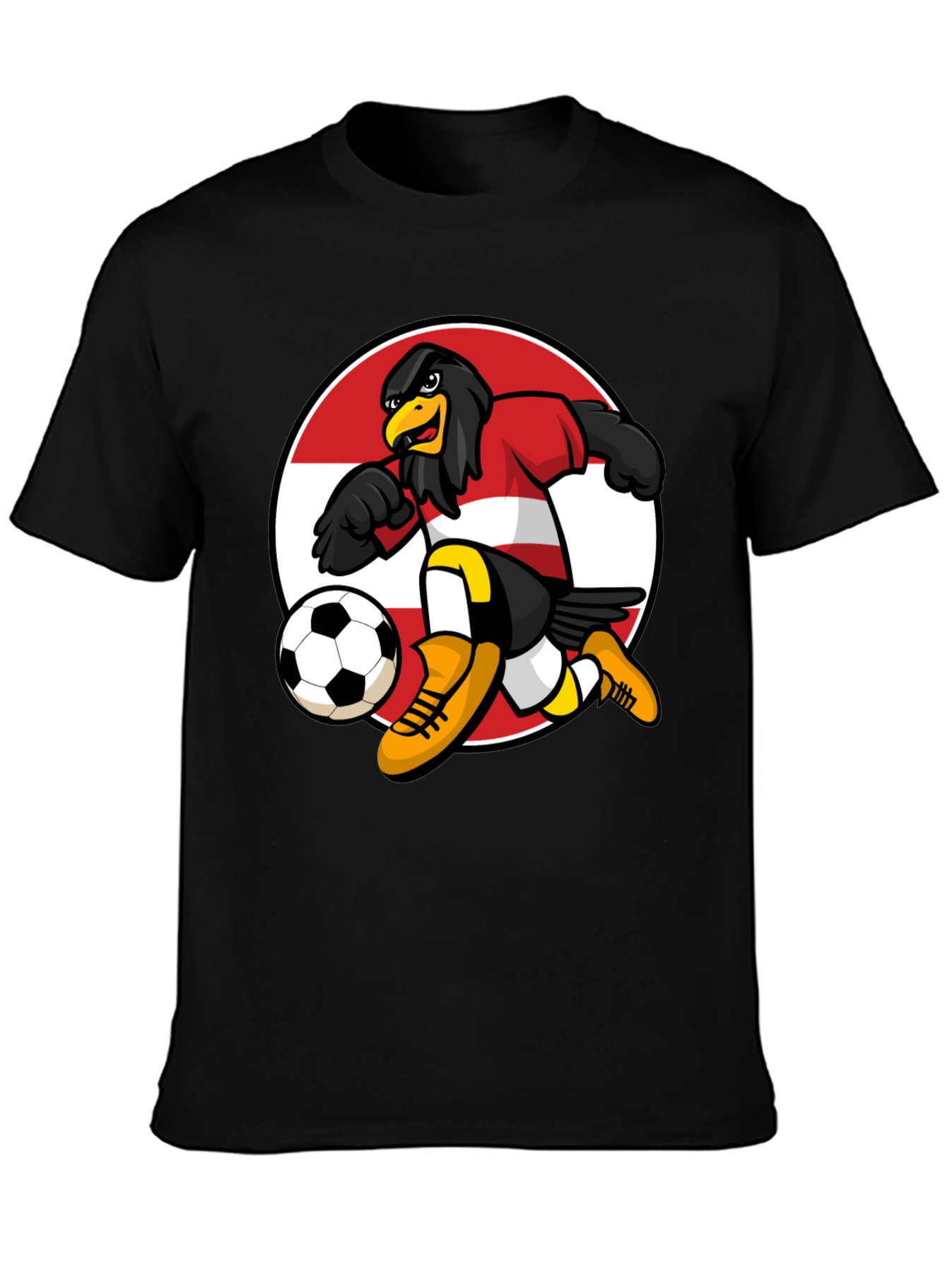 Austrian Eagle Soccer T-Shirt - Black